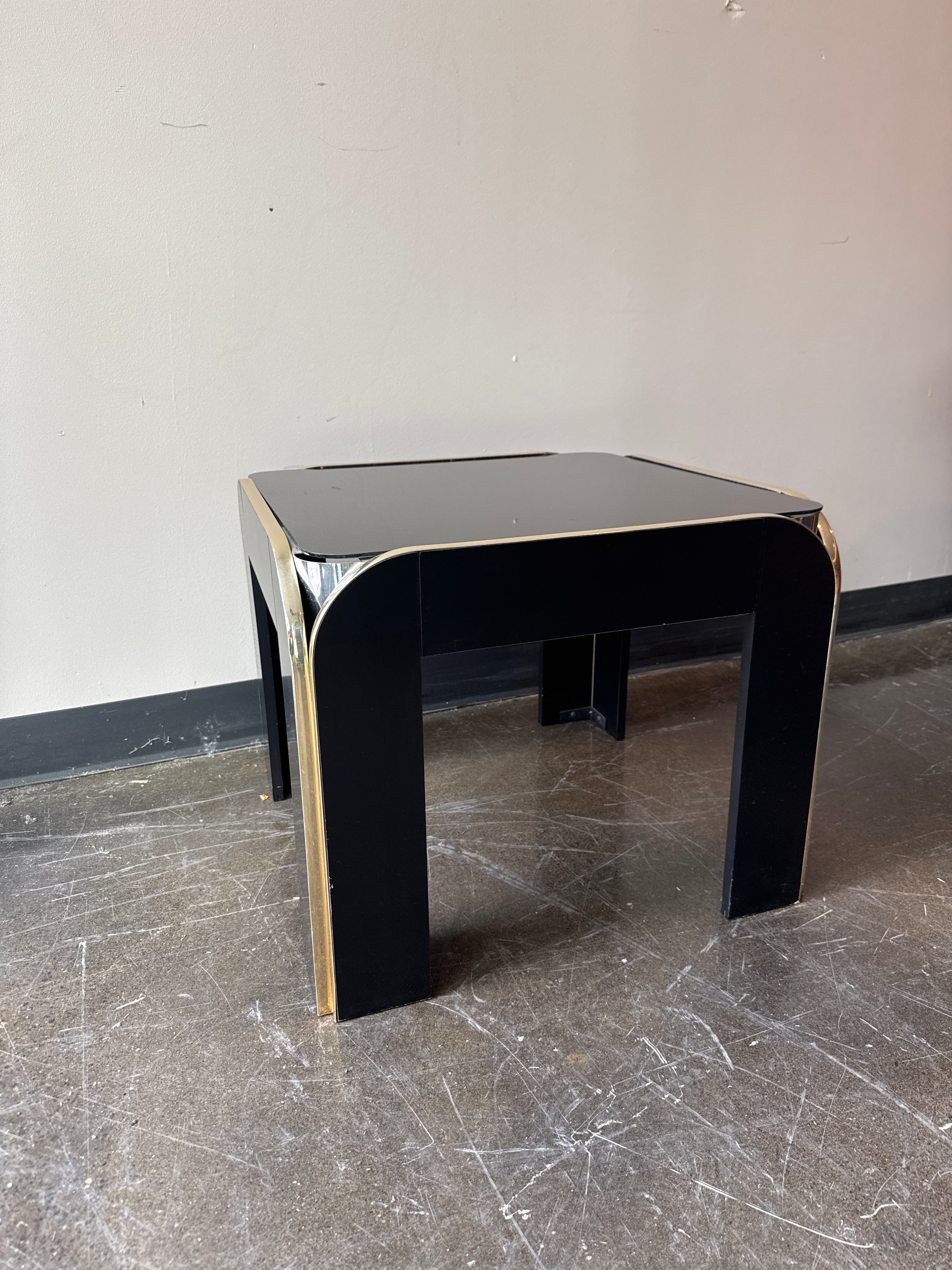 Black and Gold Accent Tables, Designed by Brinda Pridgen