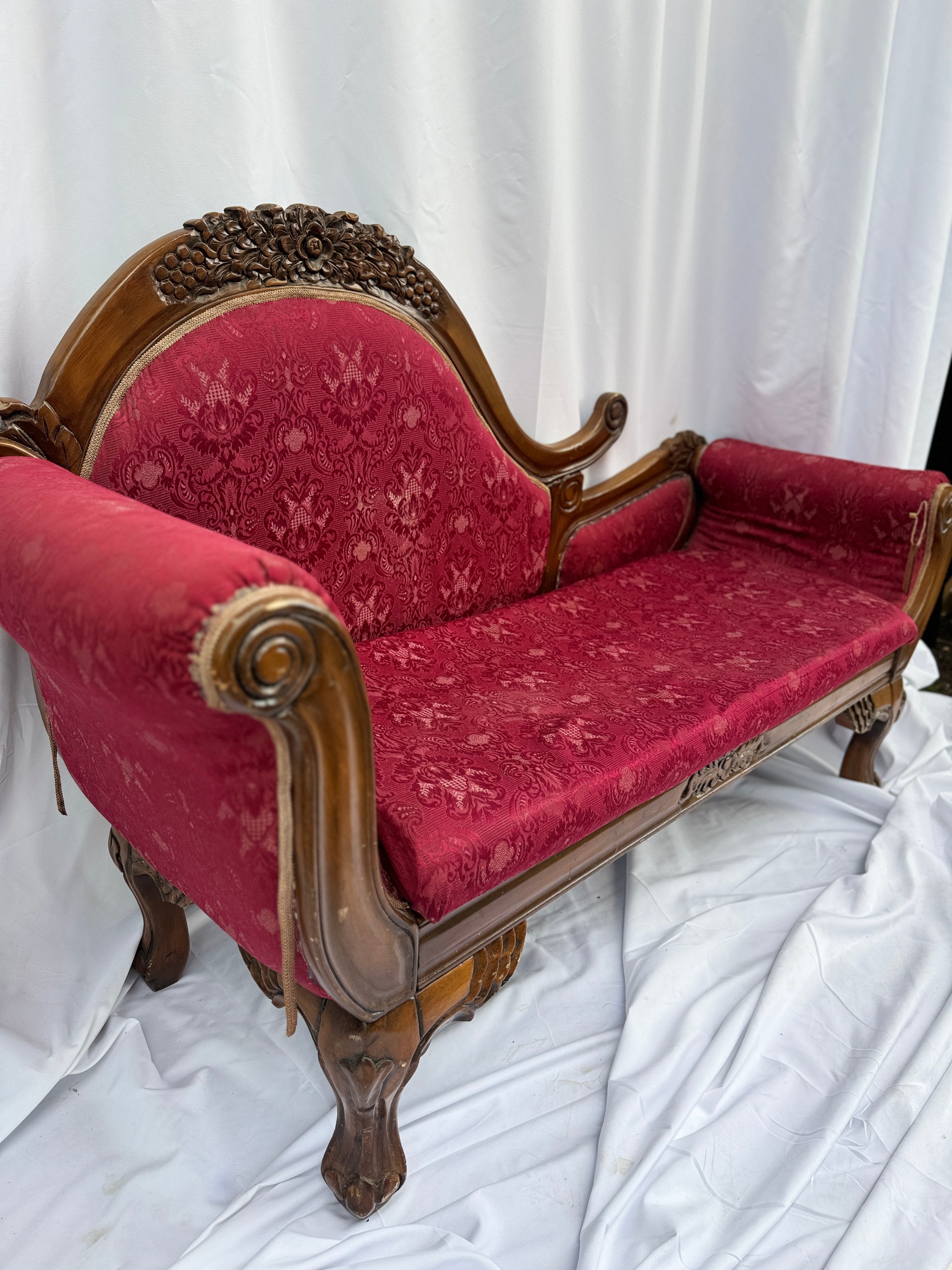 Red Chaise Lounge, Victorian Style