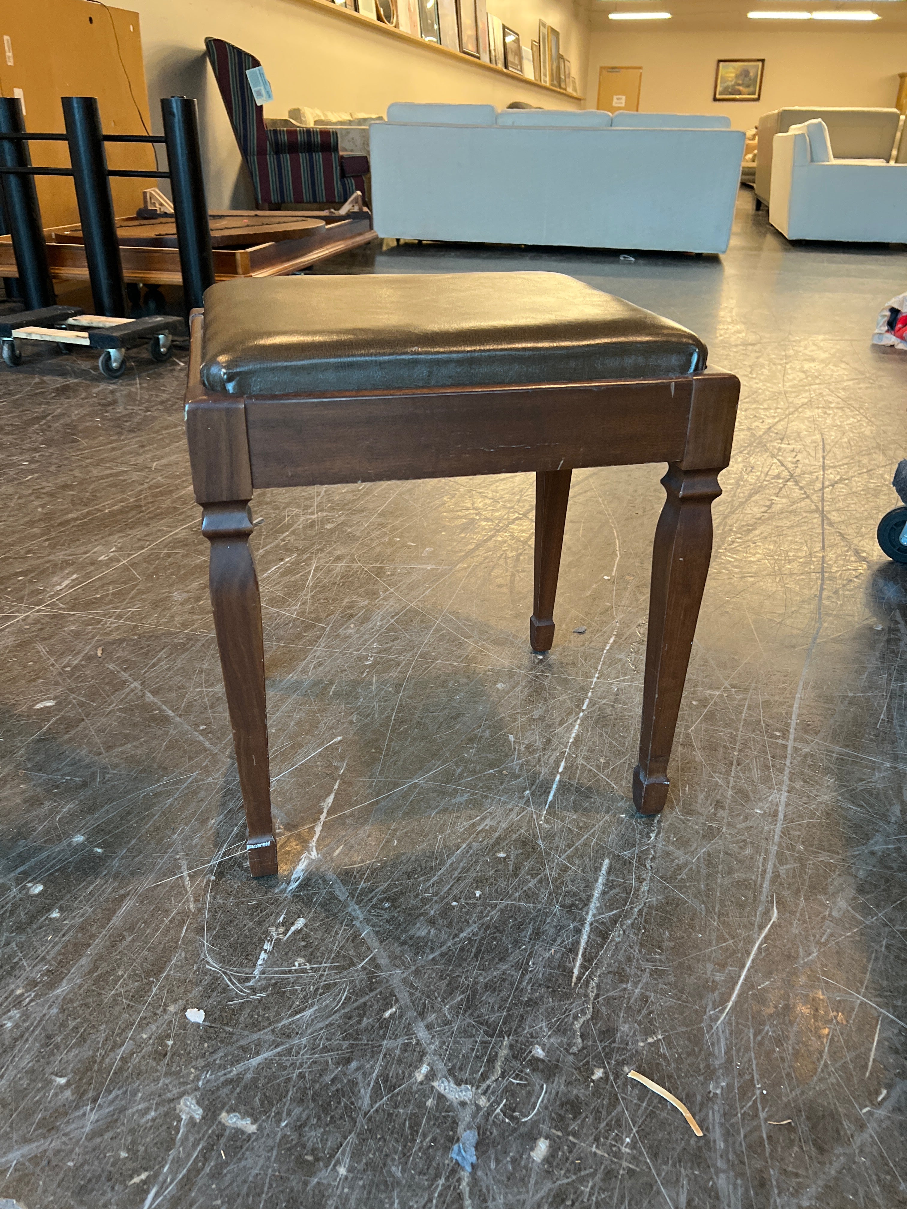 Vintage Singer Sewing Machine Bench Stool Seat Storage