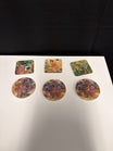 Set of Six Vintage Style Art Print Coasters