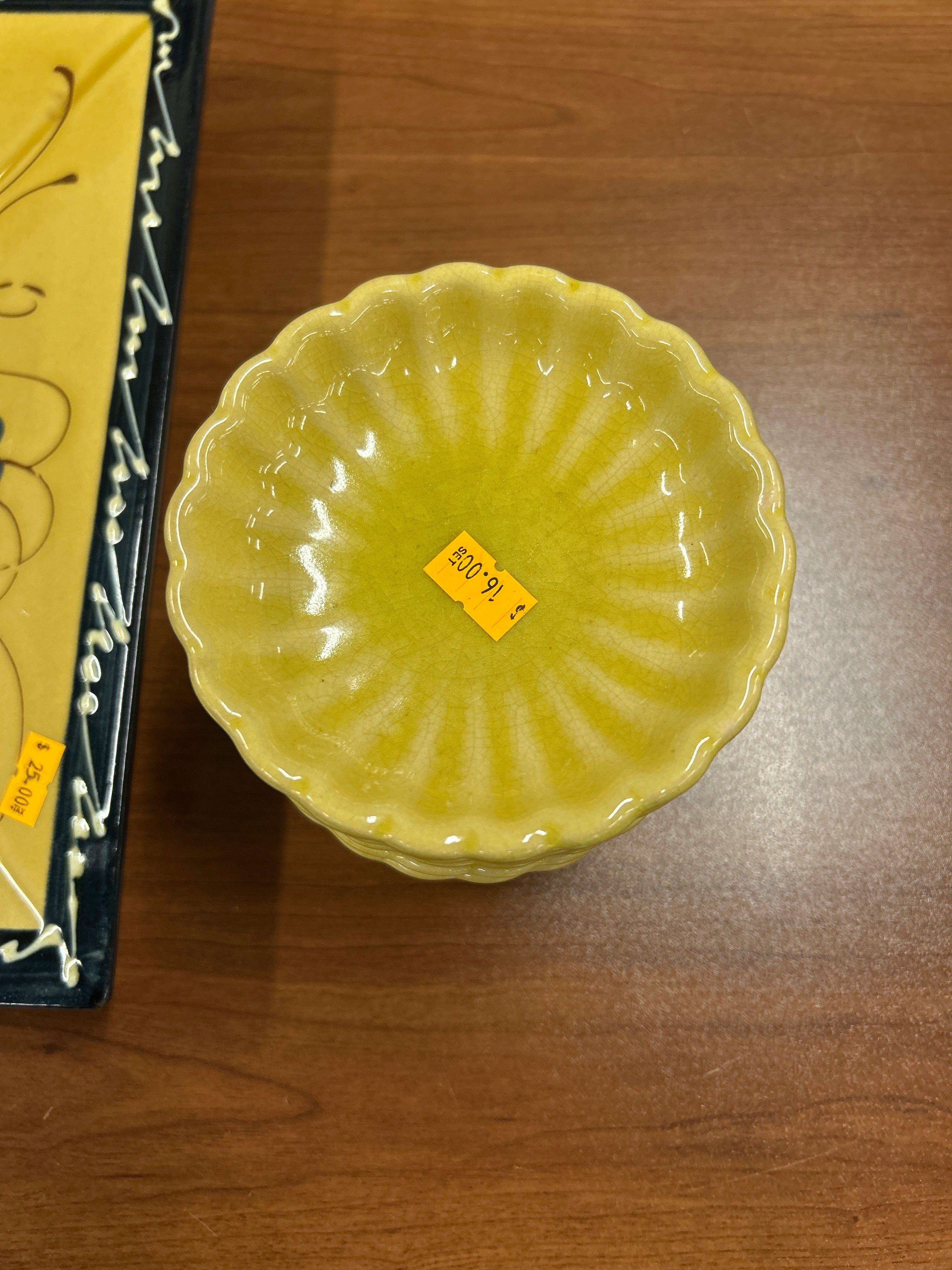Yellow Coasters / Dessert Plates
