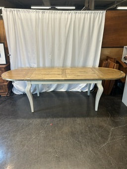 World Market Farm Table Wood / White with Bench
