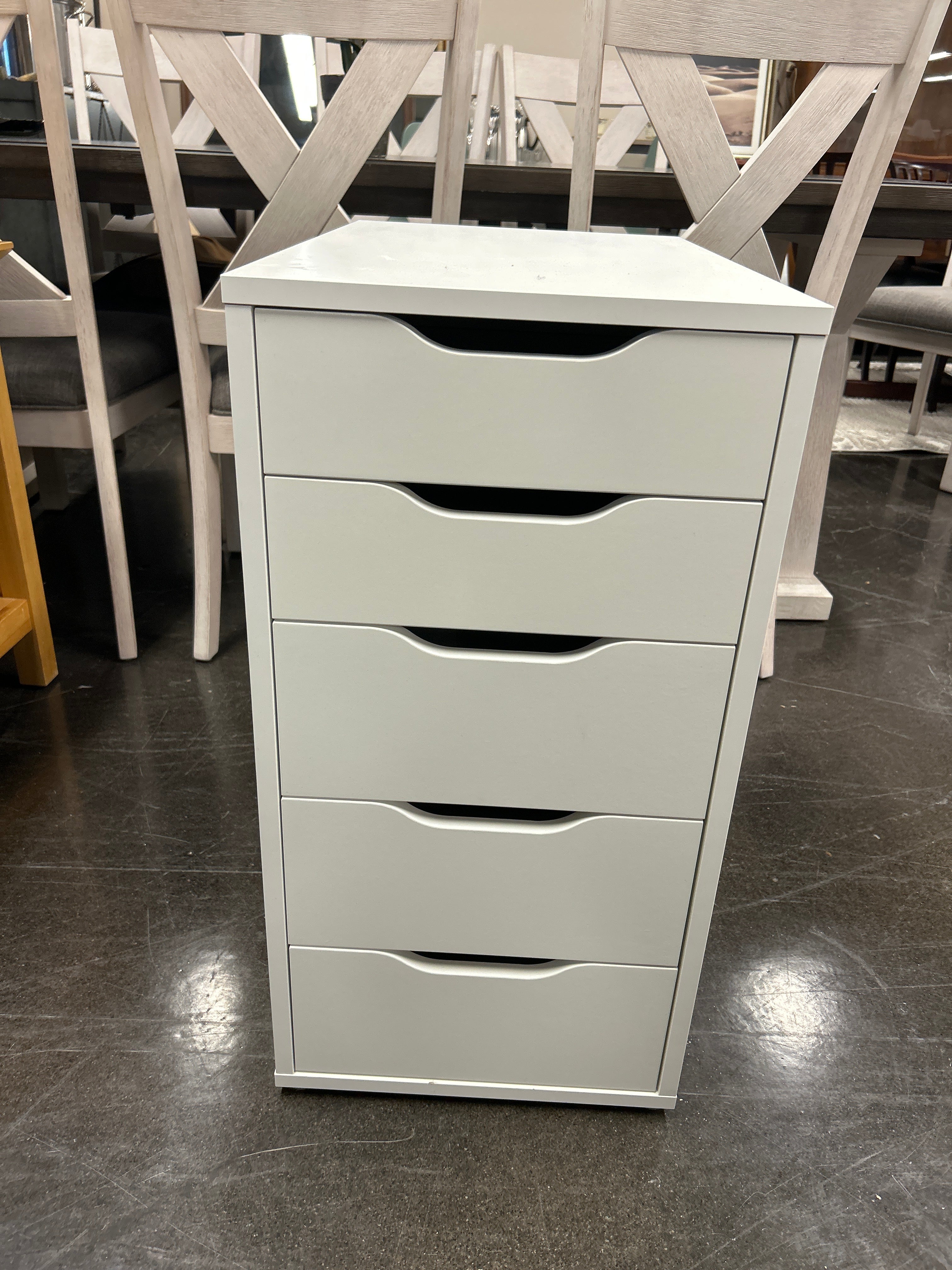 White 5 Drawer Cabinet