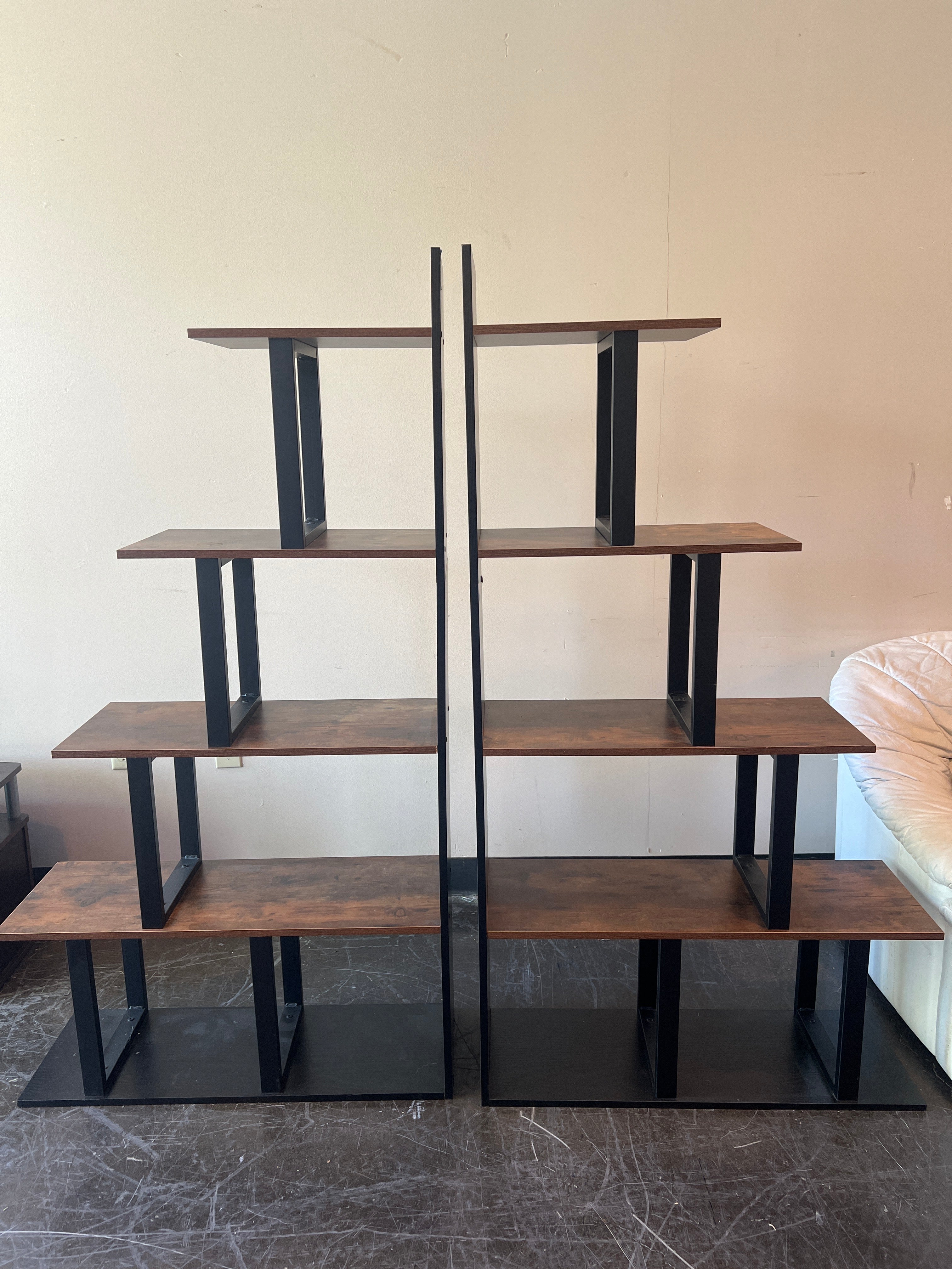 Mid-Century Modern Hardwood Bookcases