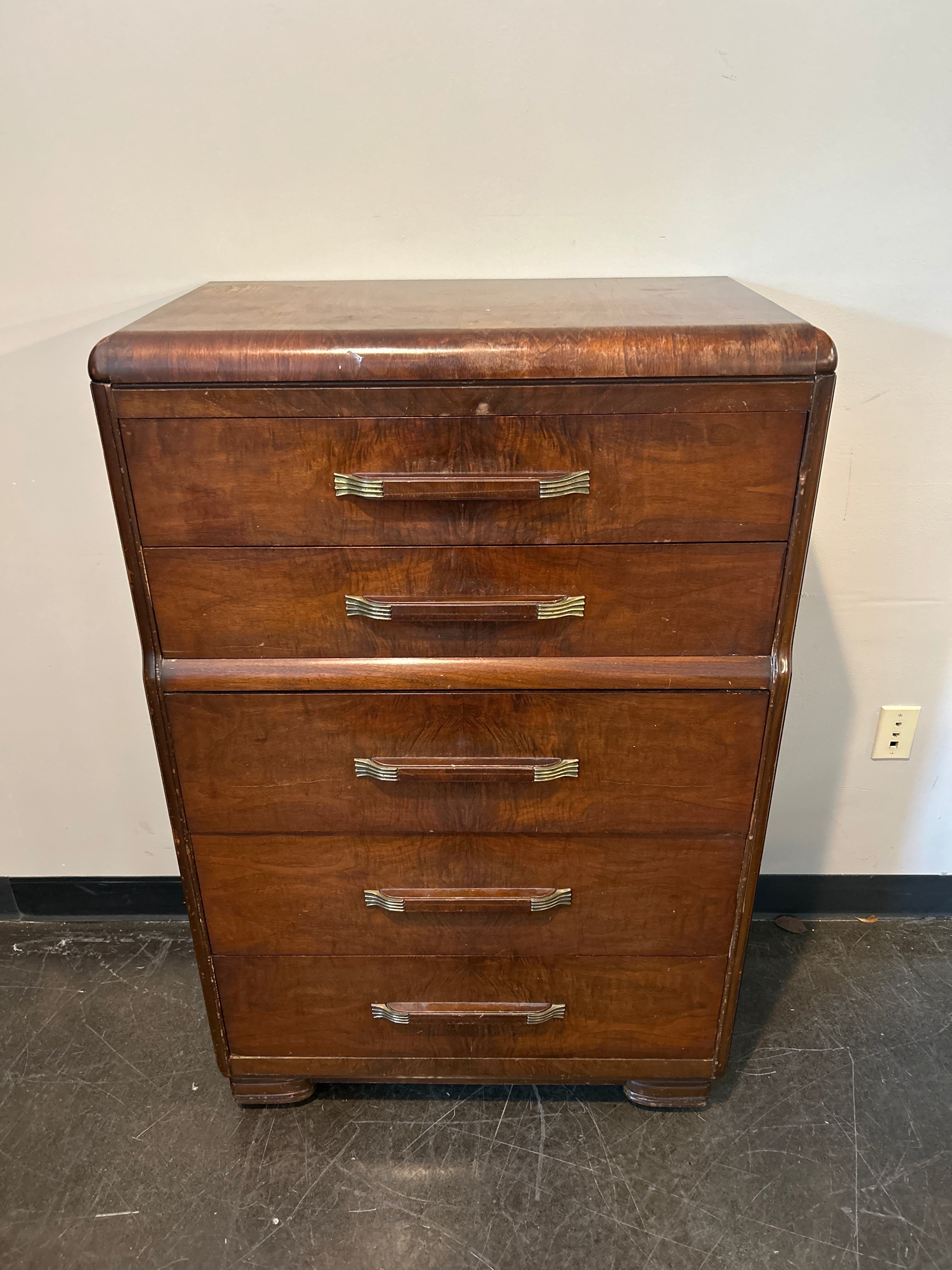 Mid-Century Modern Hardwood Chest of Drawers