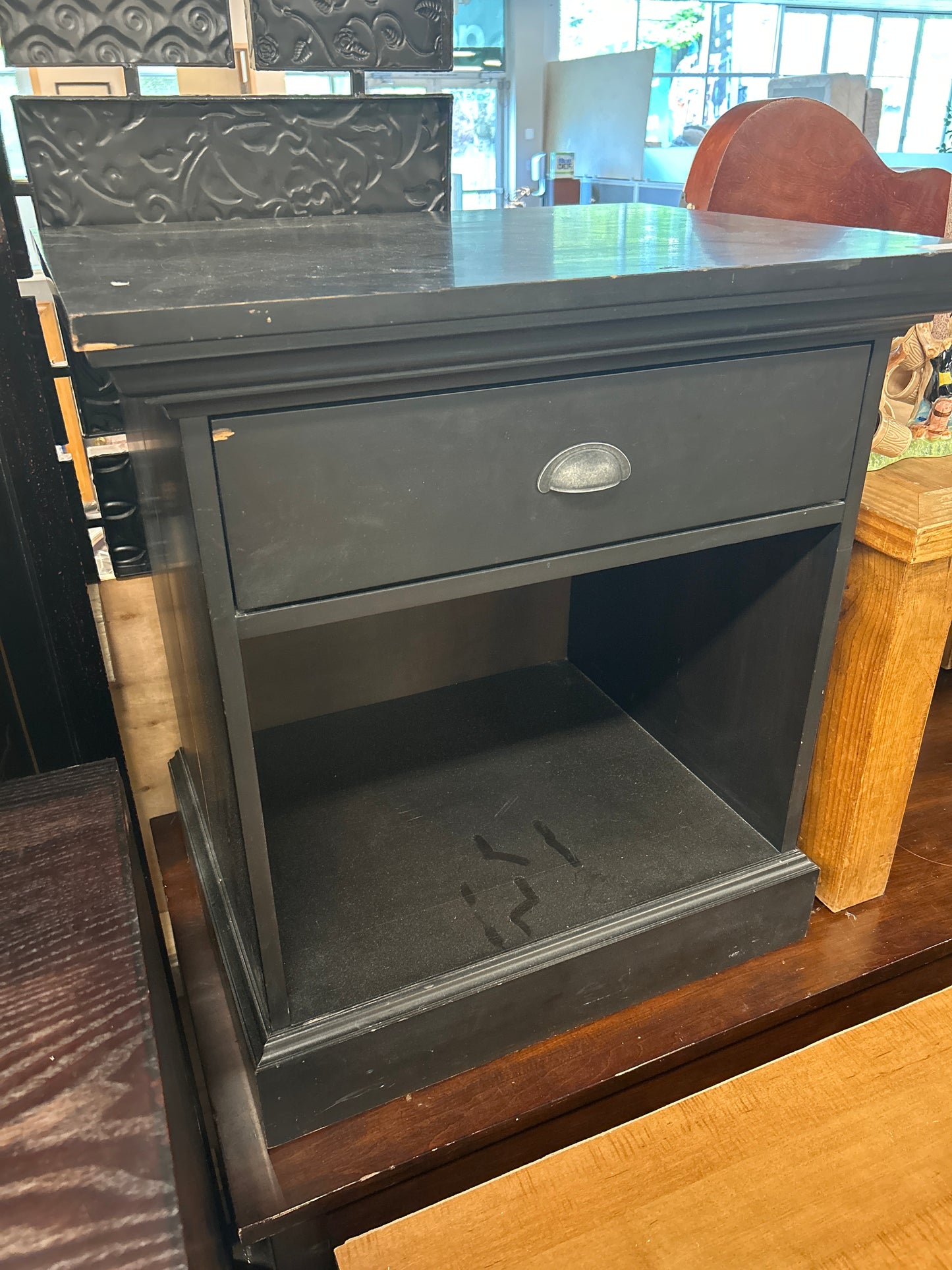 Black Oversized Nightstand