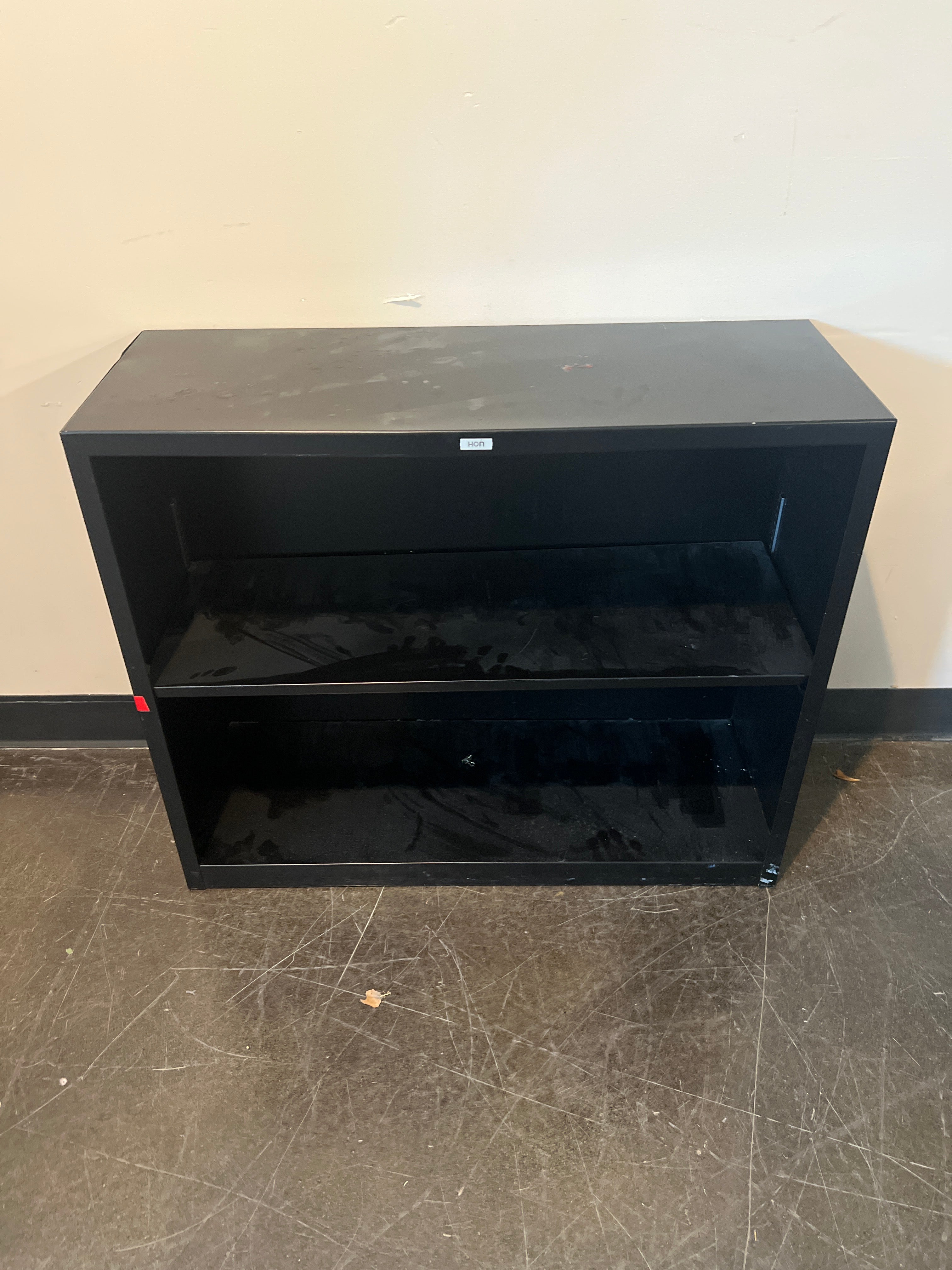 HON Black 2-Shelf Office Bookcase