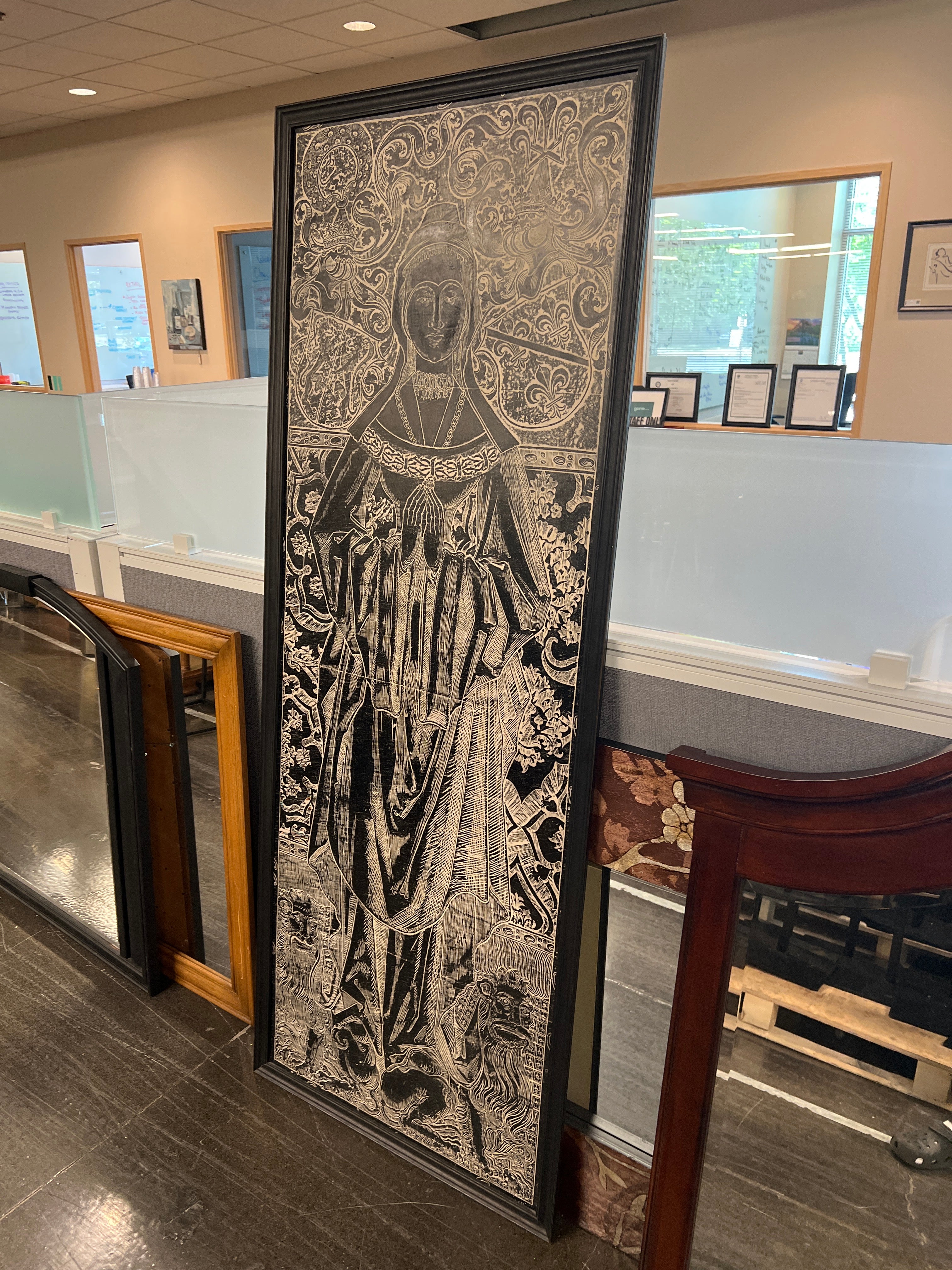 Catherine of Bourbon Tomb Rubbing Original Artwork