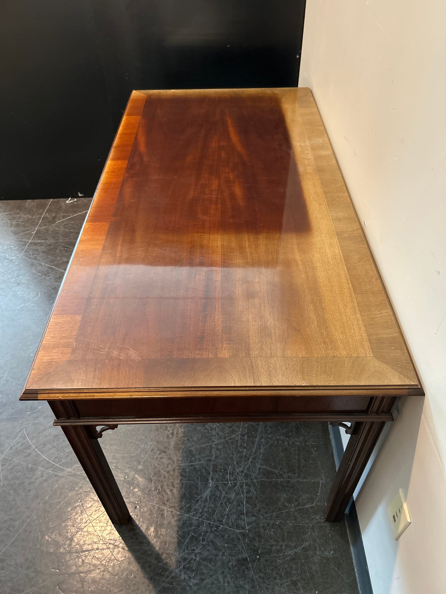 National Mt. Airy Traditional Writing Desk – Solid Wood, Three Drawers