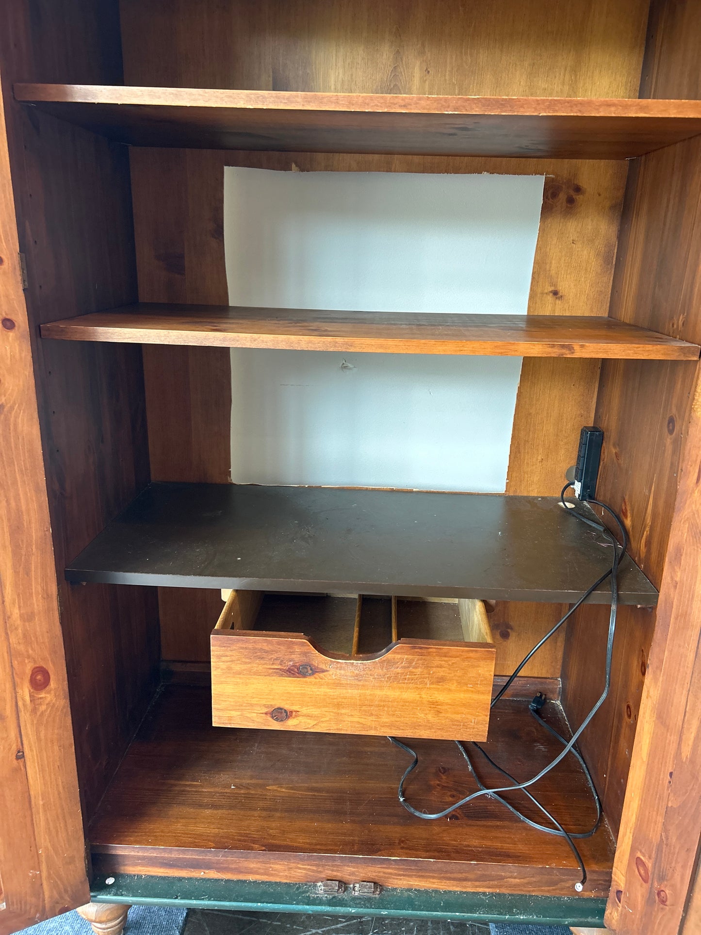Red and Green Media Cupboard