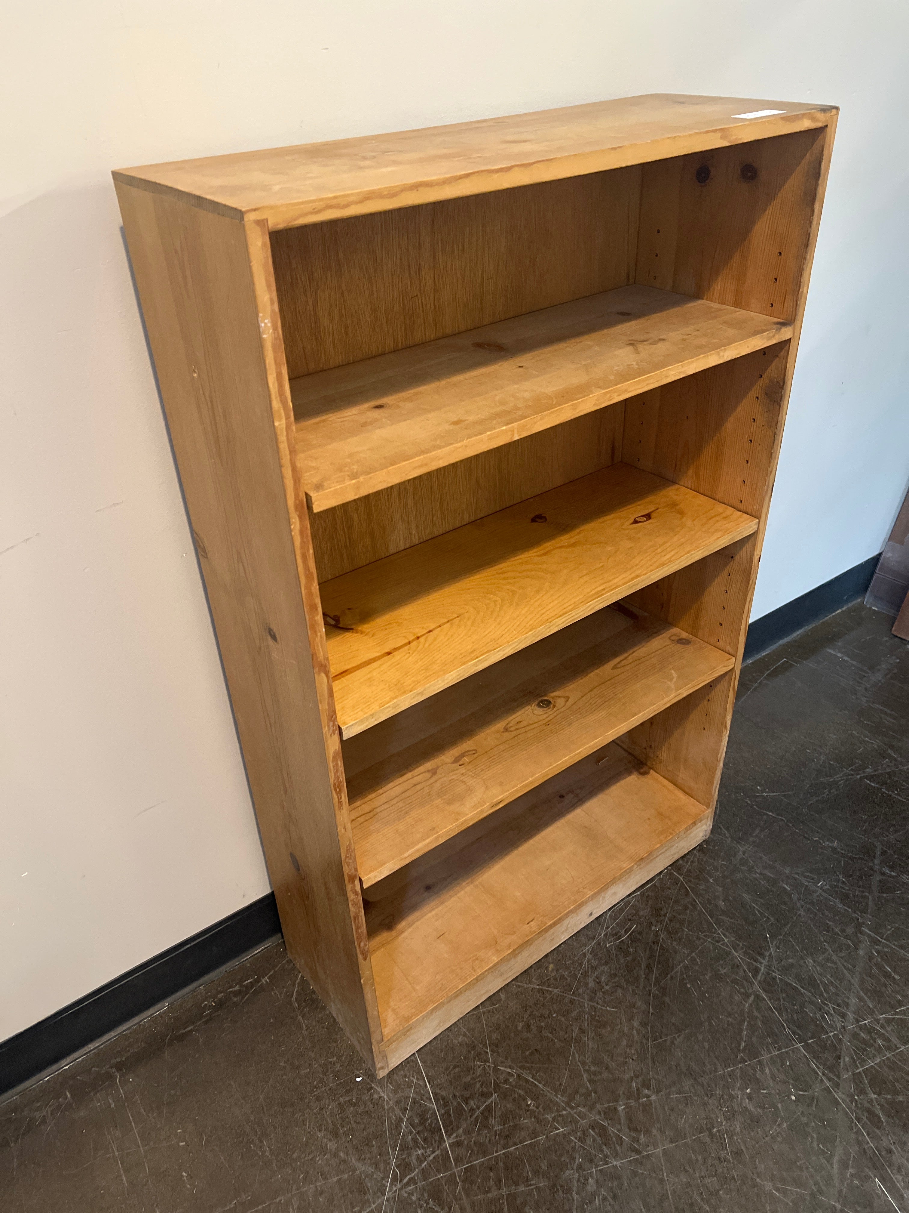 Solid Wood 4-Shelf Bookcase