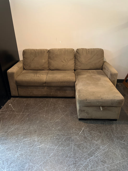 Cozy Taupe Sectional Sofa with Chaise Lounge