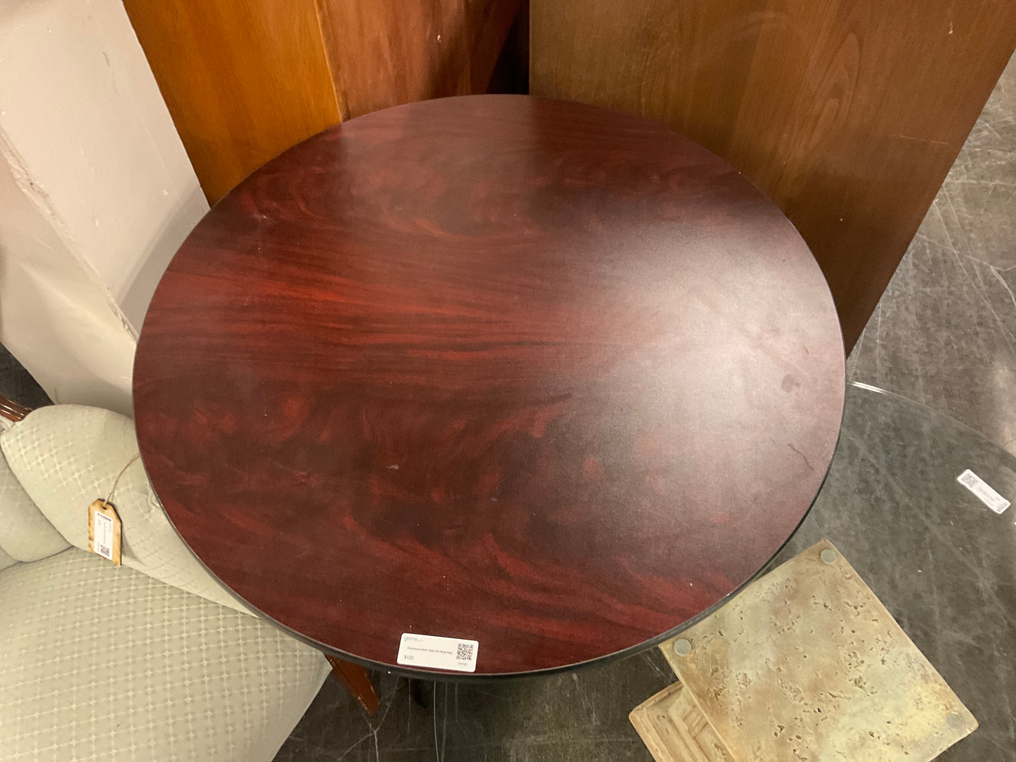 Round Table with Cherry Wood Top