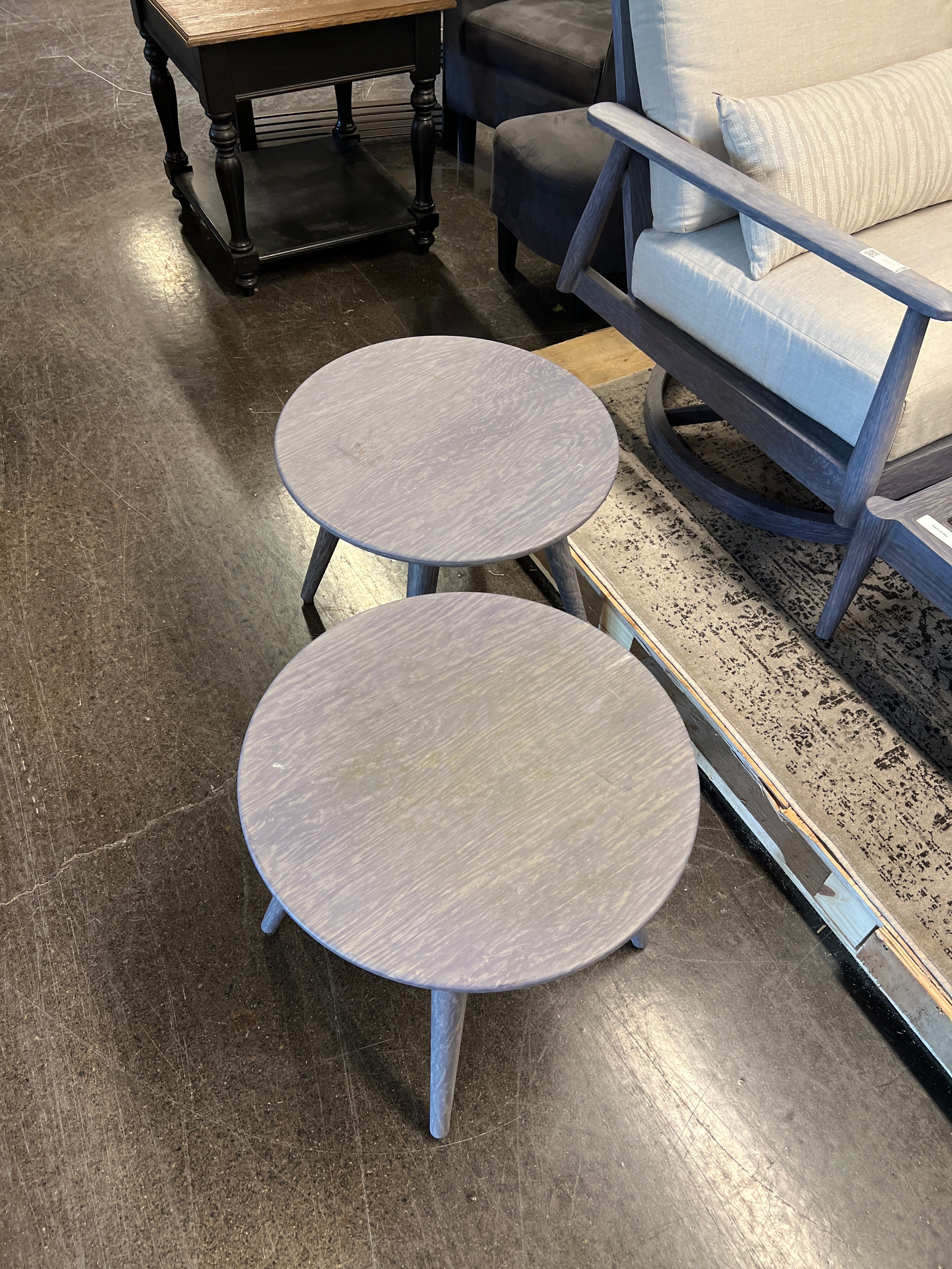 Aluminum Wood Grain Outdoor Side Table