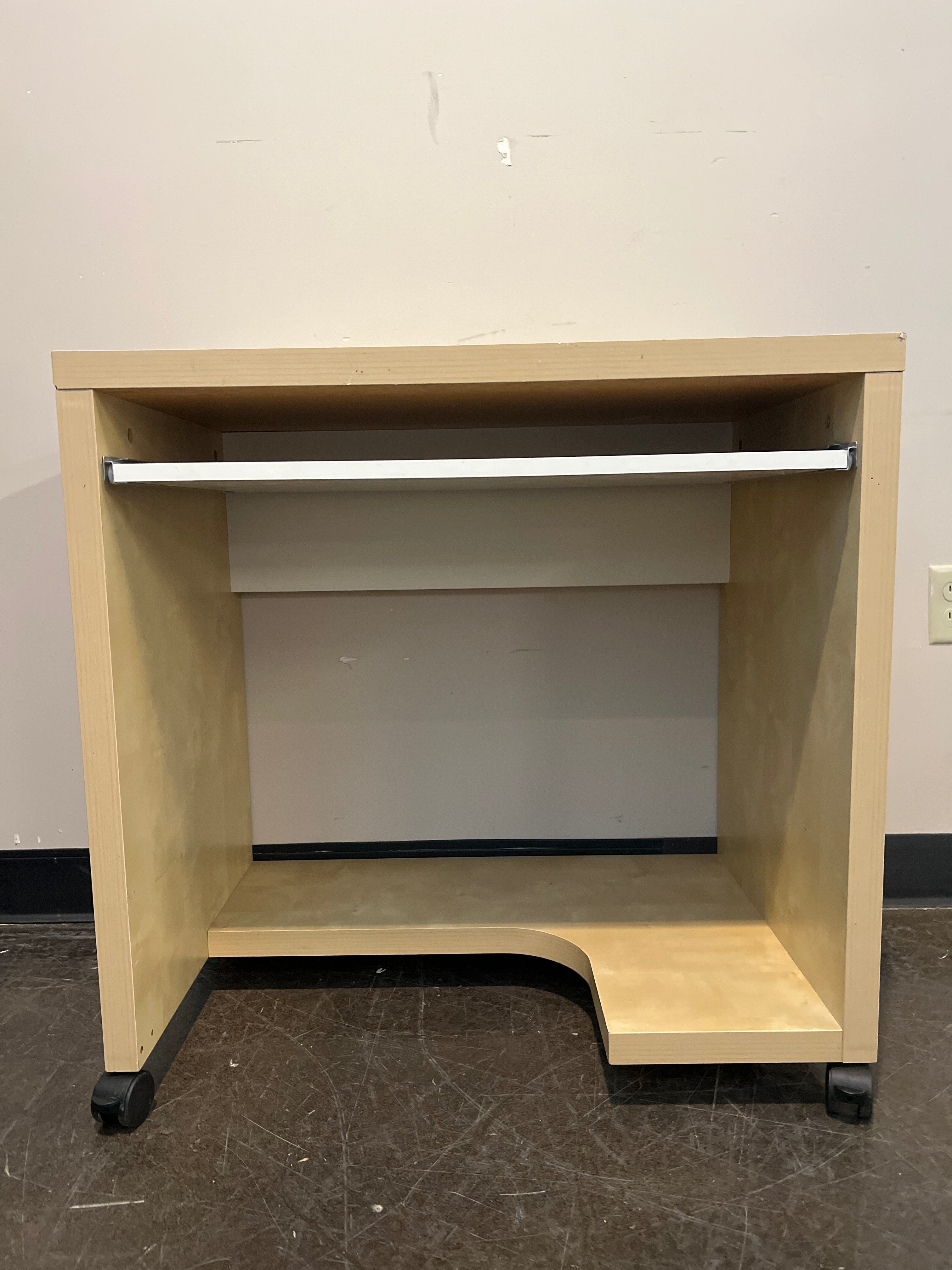 Compact Light Wood Computer Desk