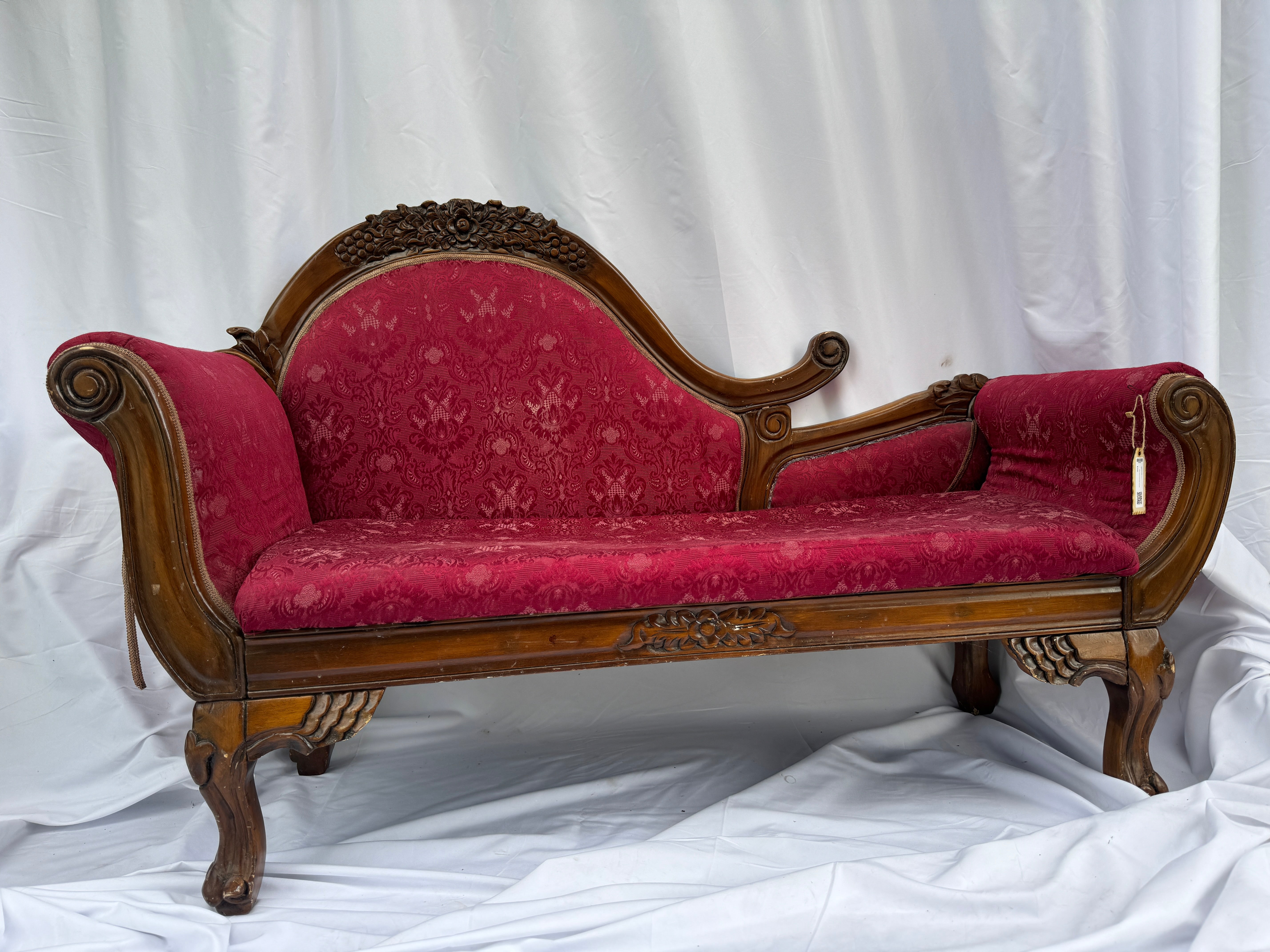 Red Chaise Lounge, Victorian Style