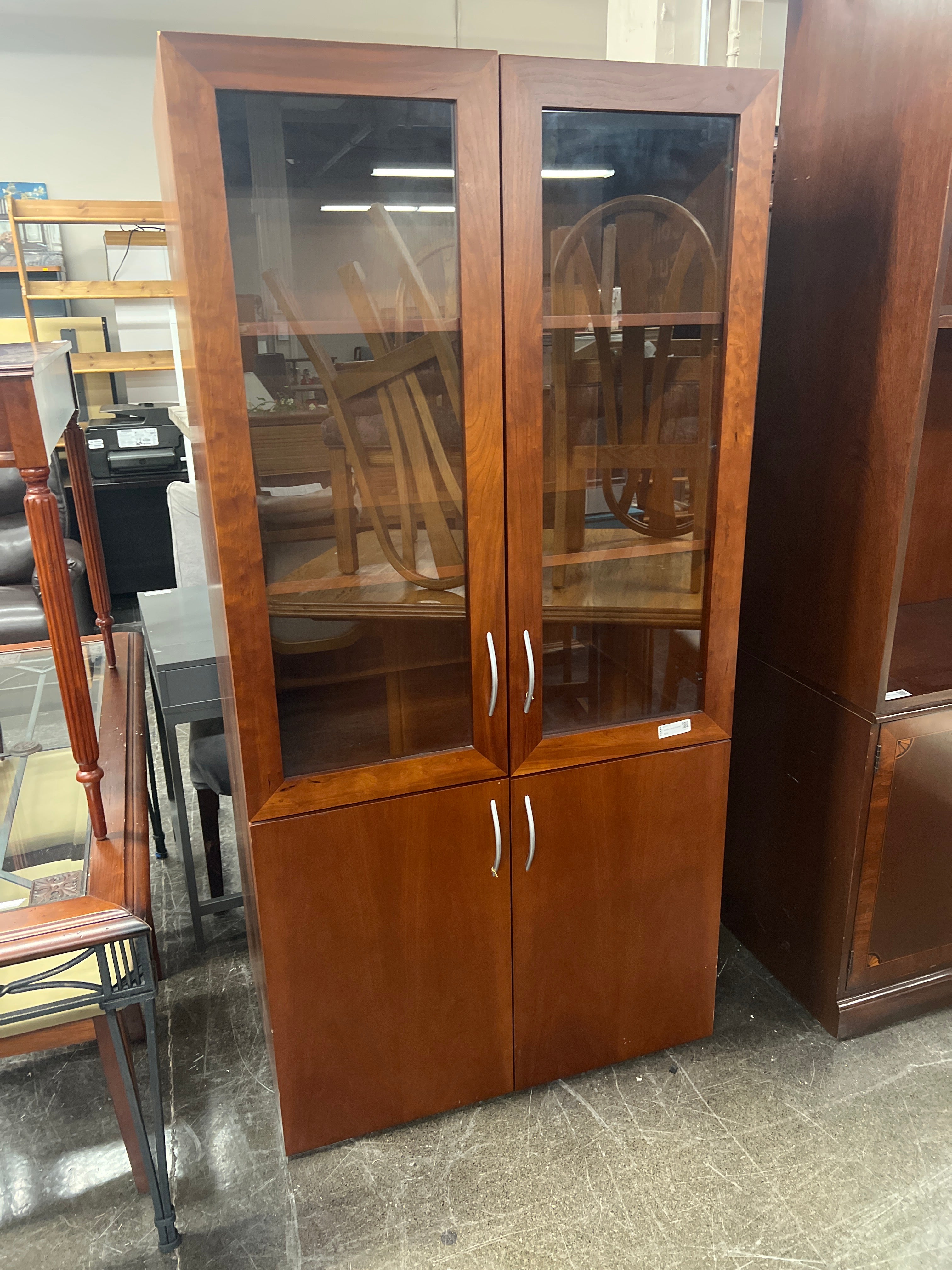 Large Wooden Book Cabinet