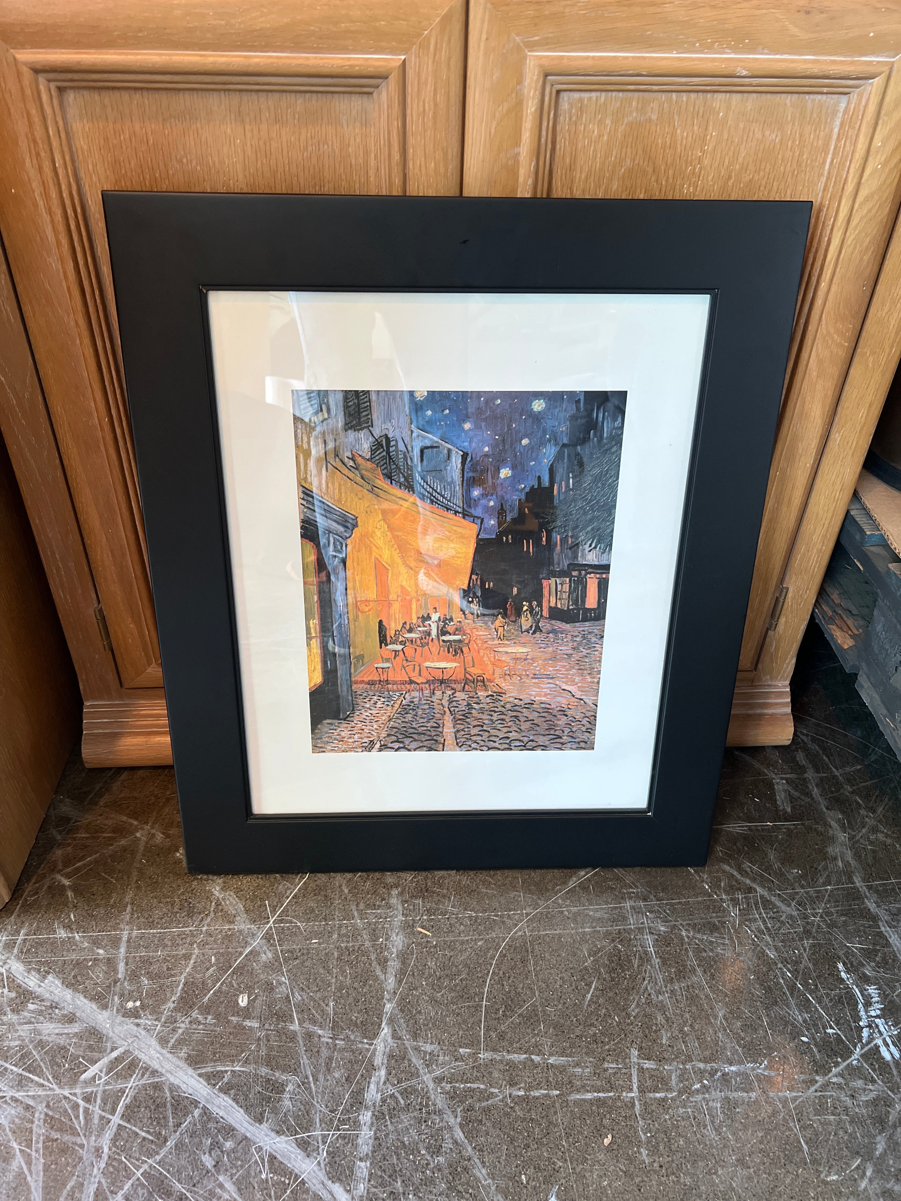 Framed “Café Terrace at Night” by Vincent Van Gogh