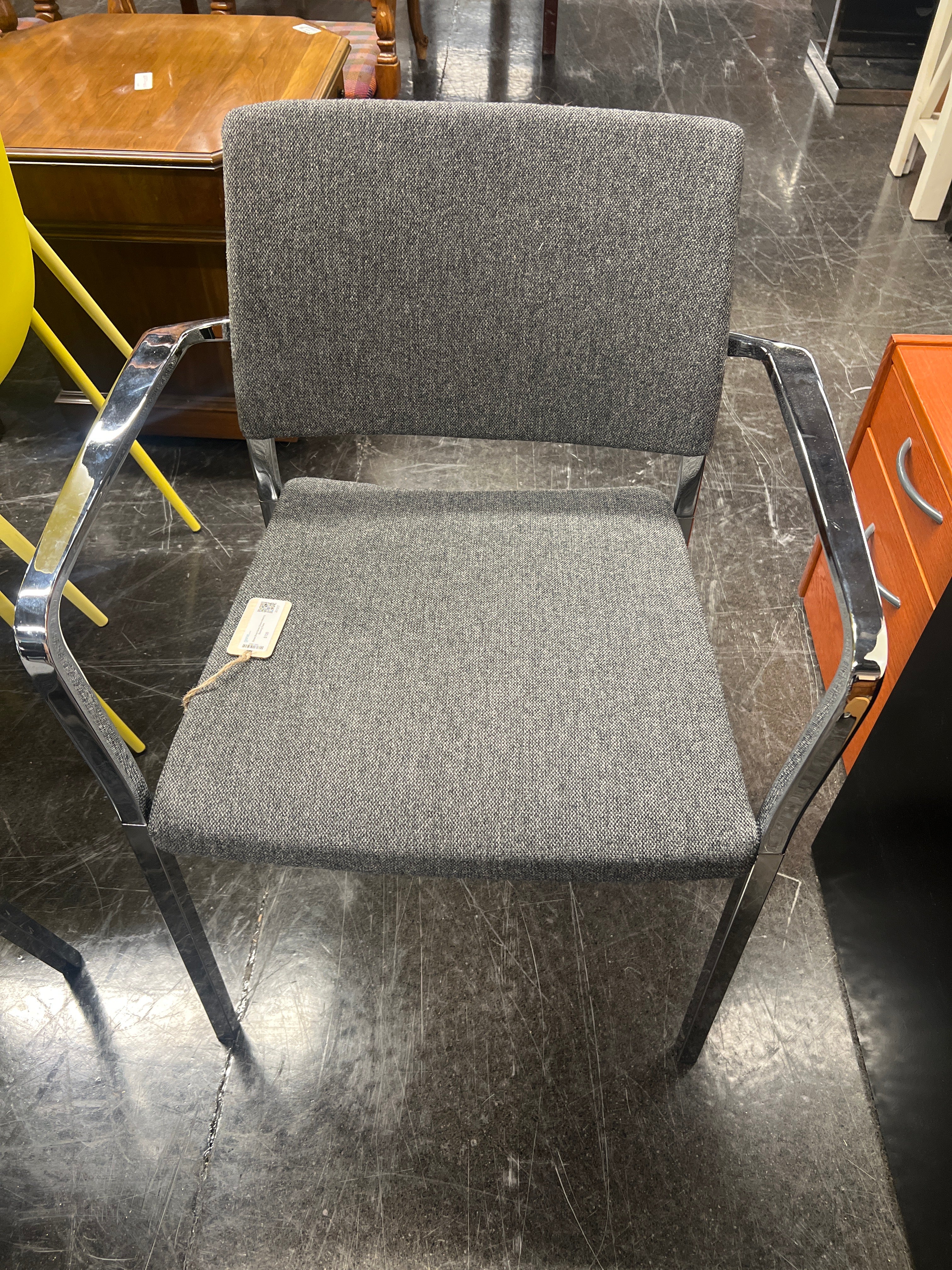 Pair of Stykex Brook Series Chrome Meeting Stacking Chairs