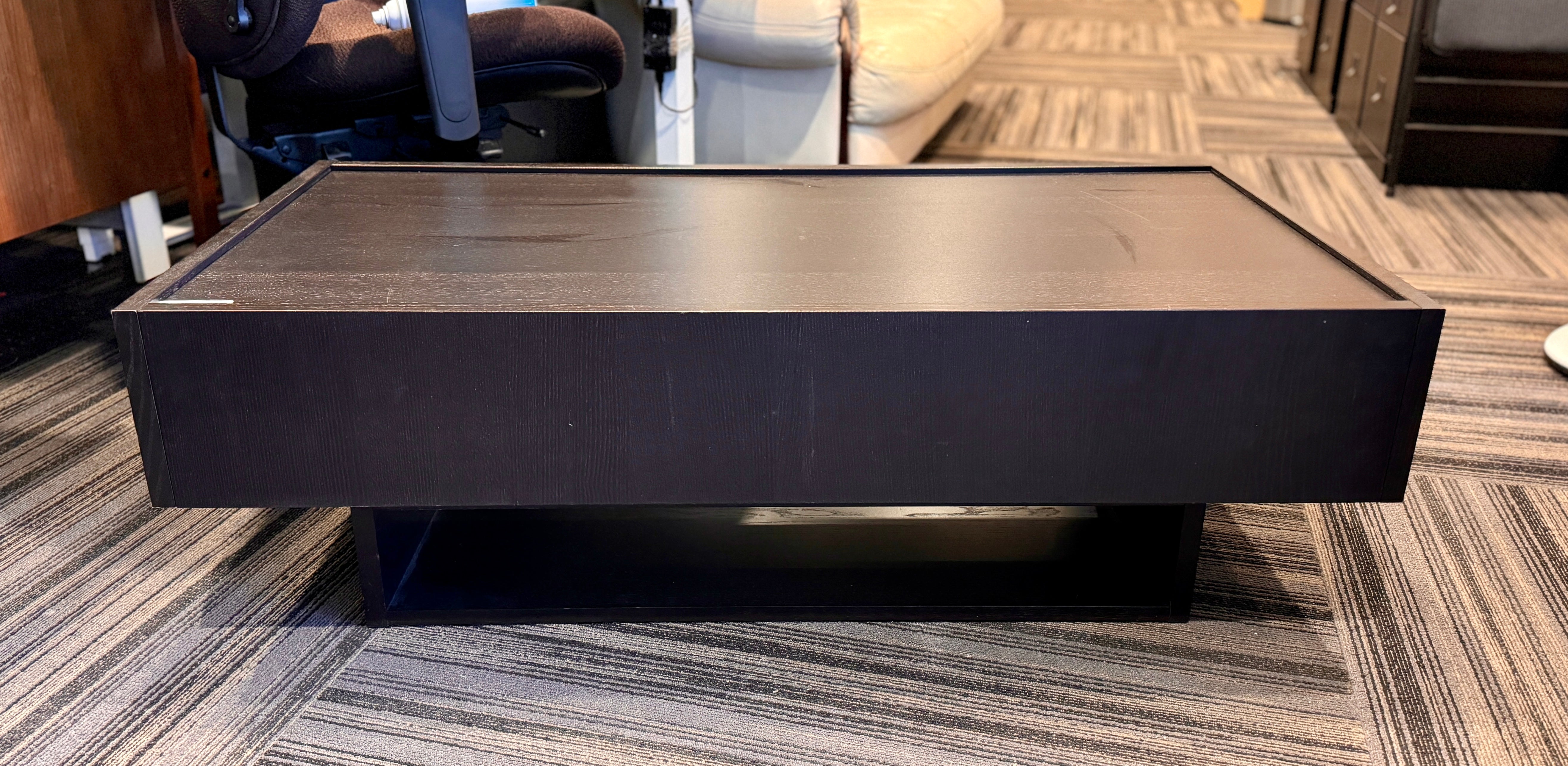 Black 2 Tier Modern Coffee Table