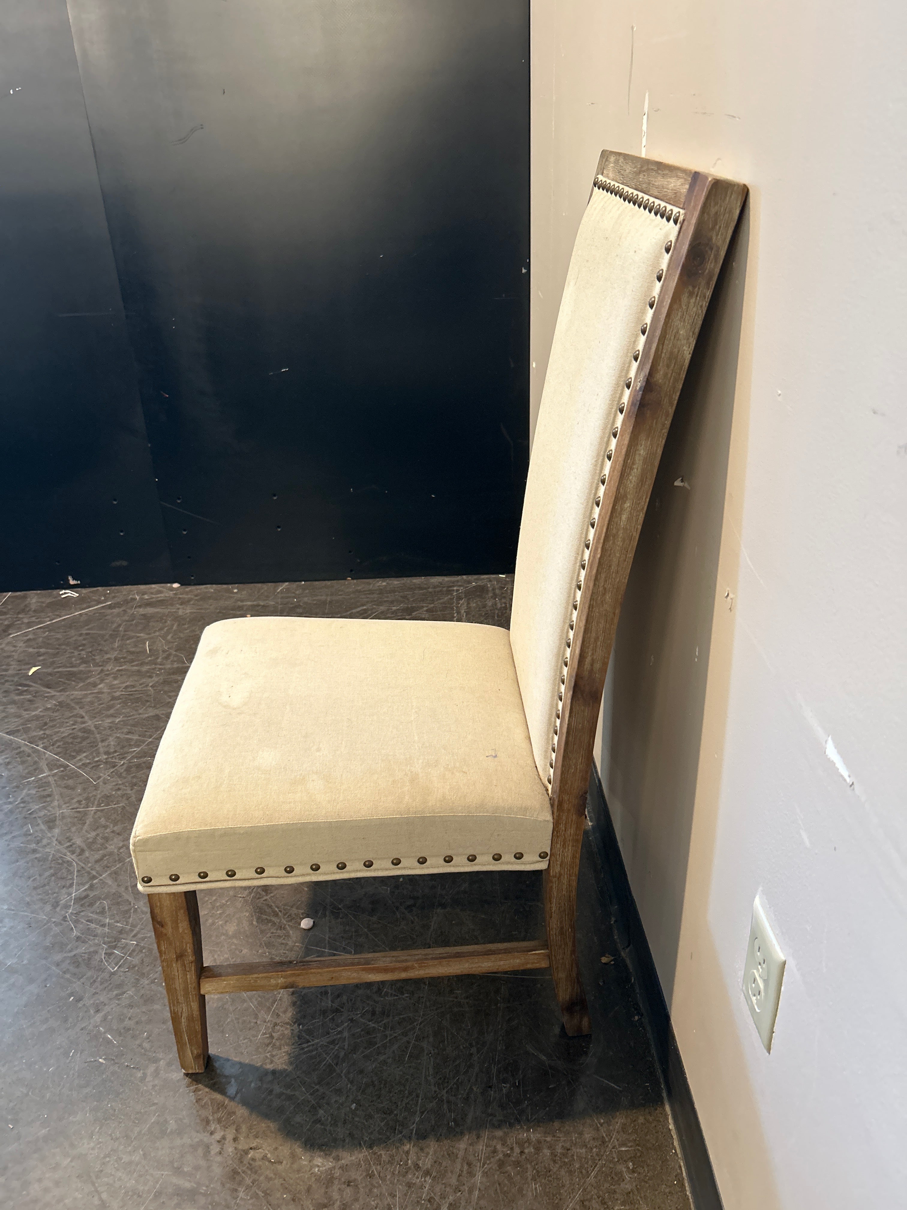 Cost Plus World Market Upholstered Dining Chairs – Neutral Linen Look