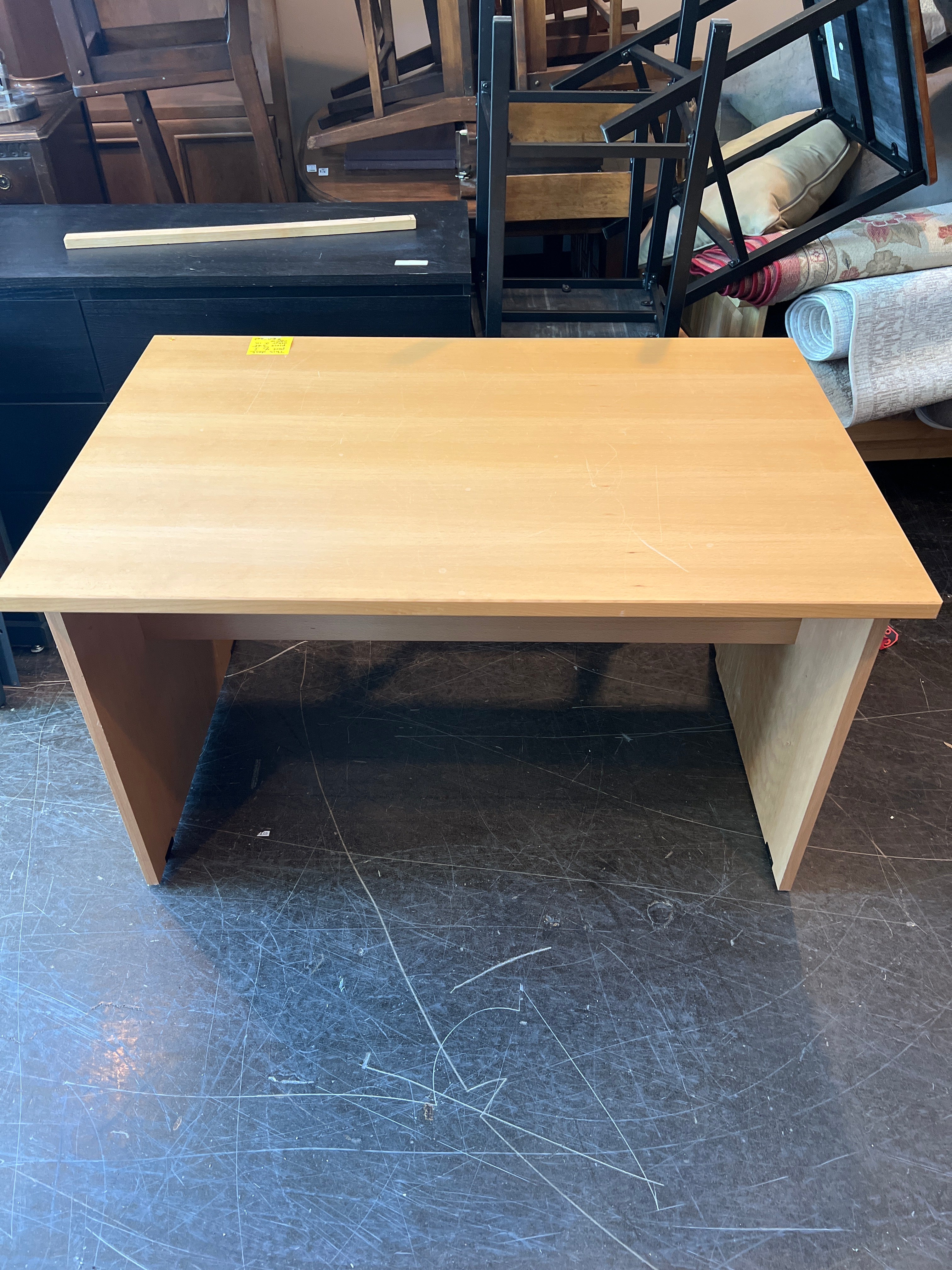 Simple Light Wood Office Desk
