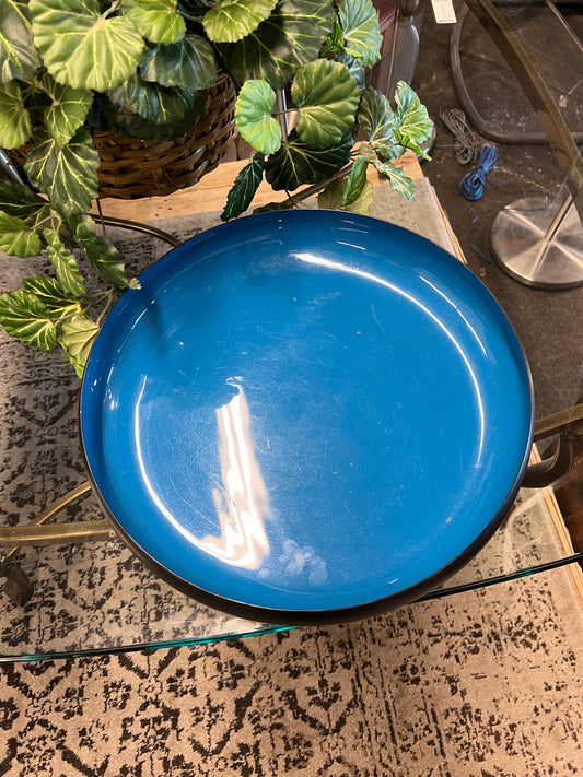 BoConcept Modern Decorative Bowl – Blue Interior with Matte Black Exterior