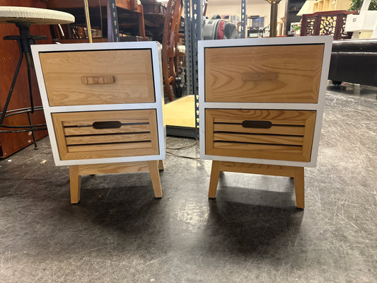 Wood And White Kids Nightstands