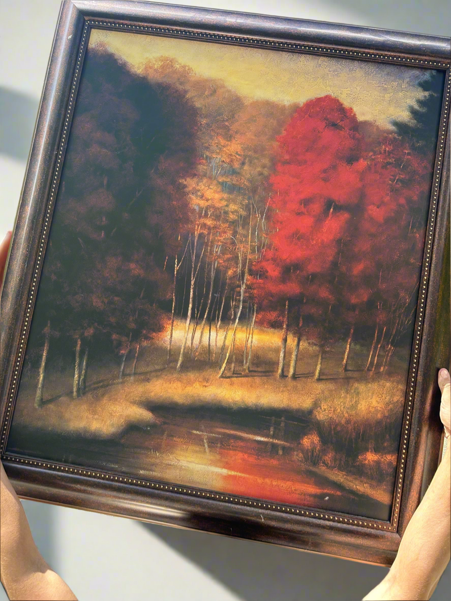 Framed Canvas “Vermillion Meadow” by Robert Stiffolino