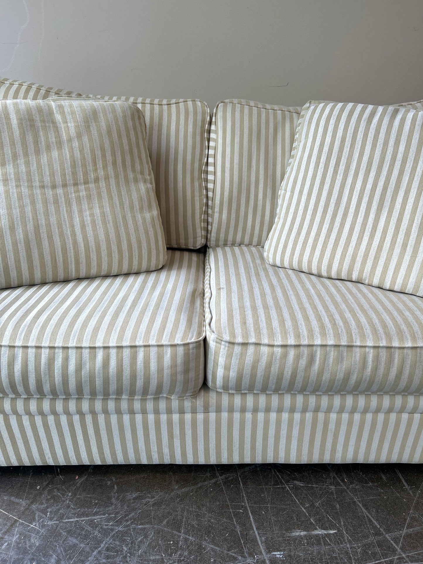 Bauhaus White Striped Love Seat