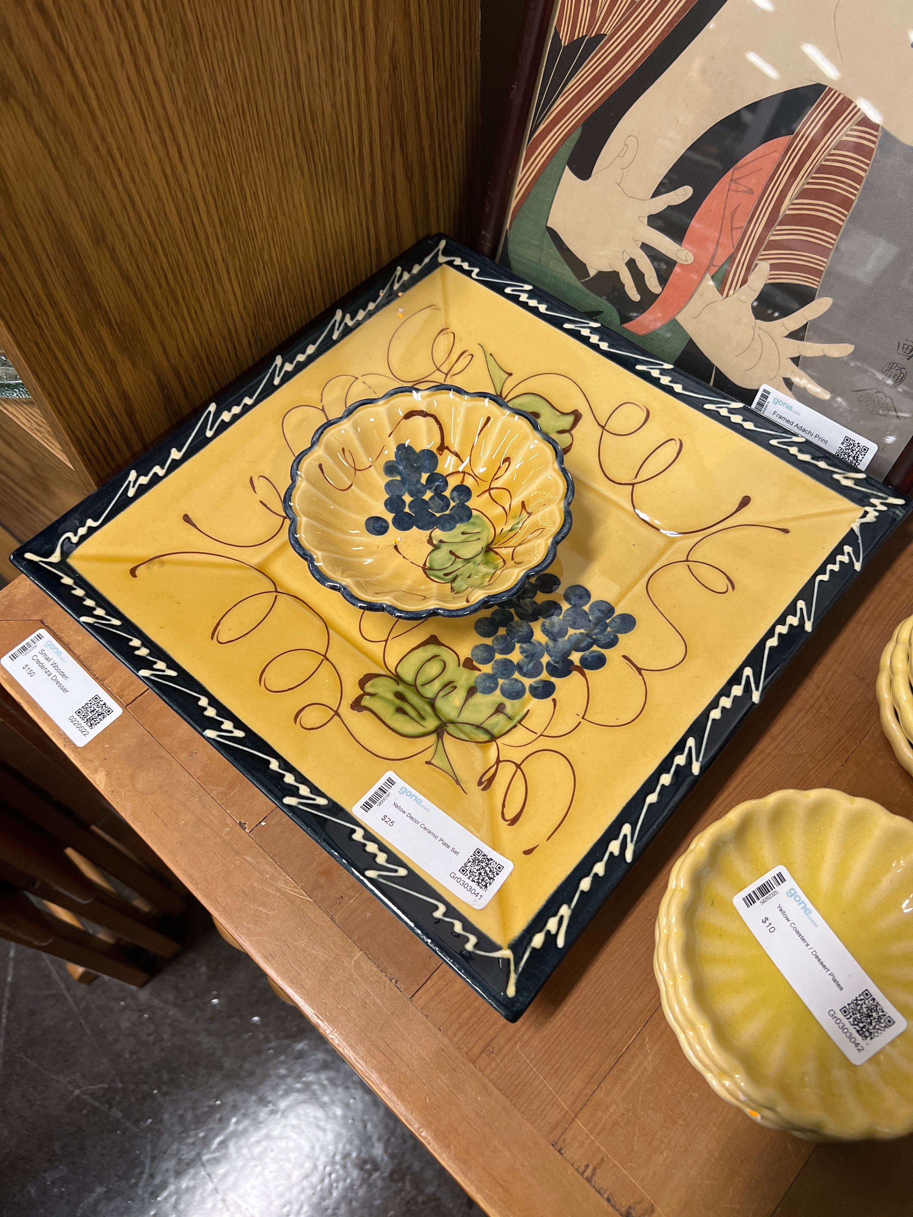 Yellow Decor Ceramic Plate Set