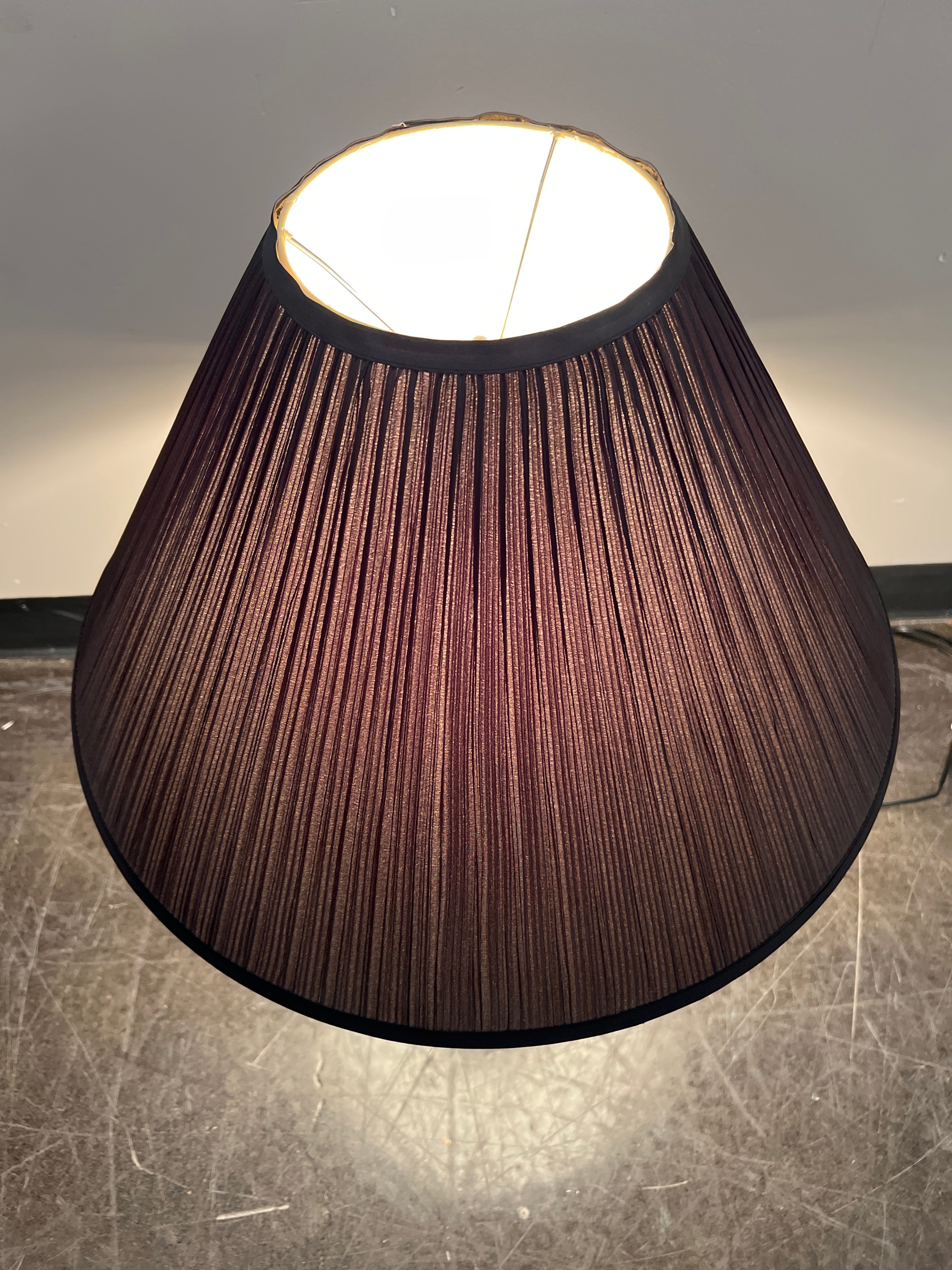 Classic Black and Gold Table Lamp with Pleated Shade