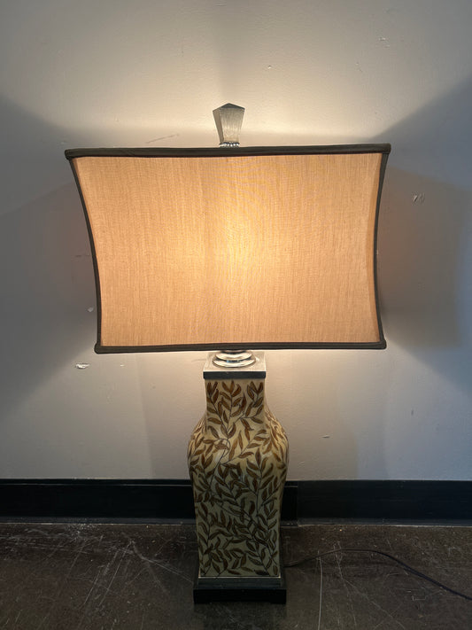 Elegant Ceramic Table Lamp with Beige Lampshade