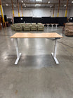 Steelcase Migration Electric Height-Adjustable Standing Desk - Oak & White