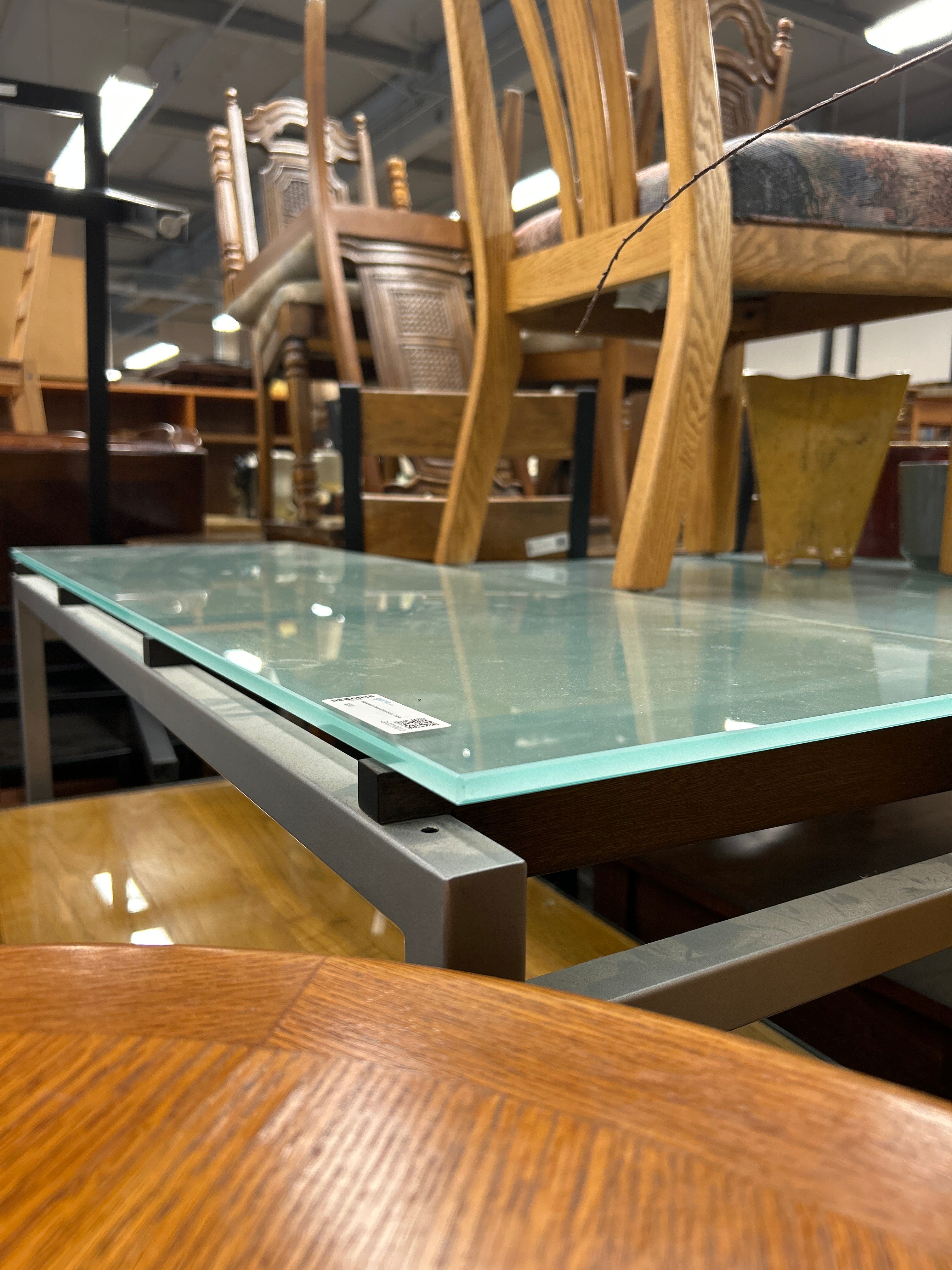 Metal and Glass Entry/Sofa Table