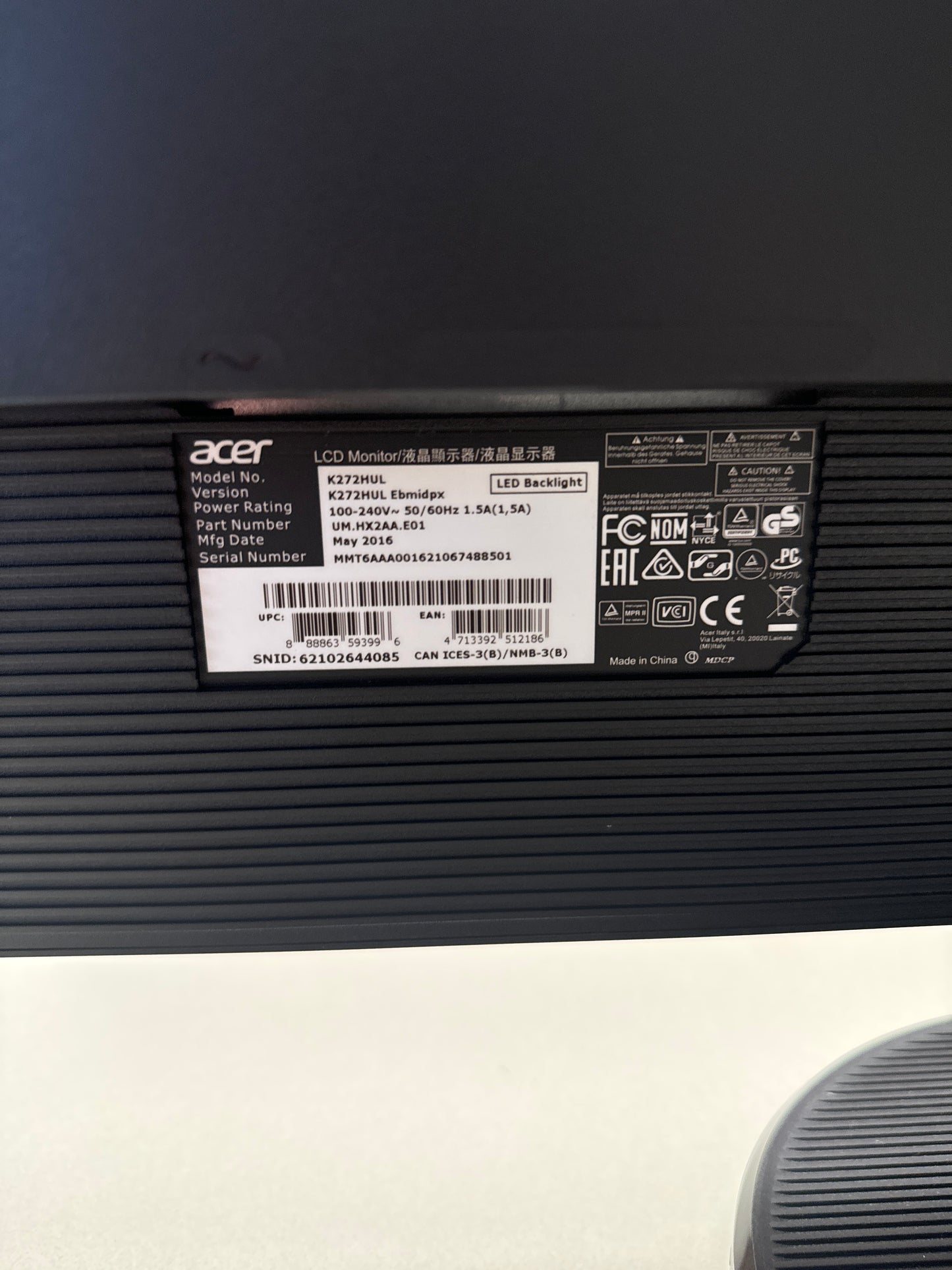 Acer monitor