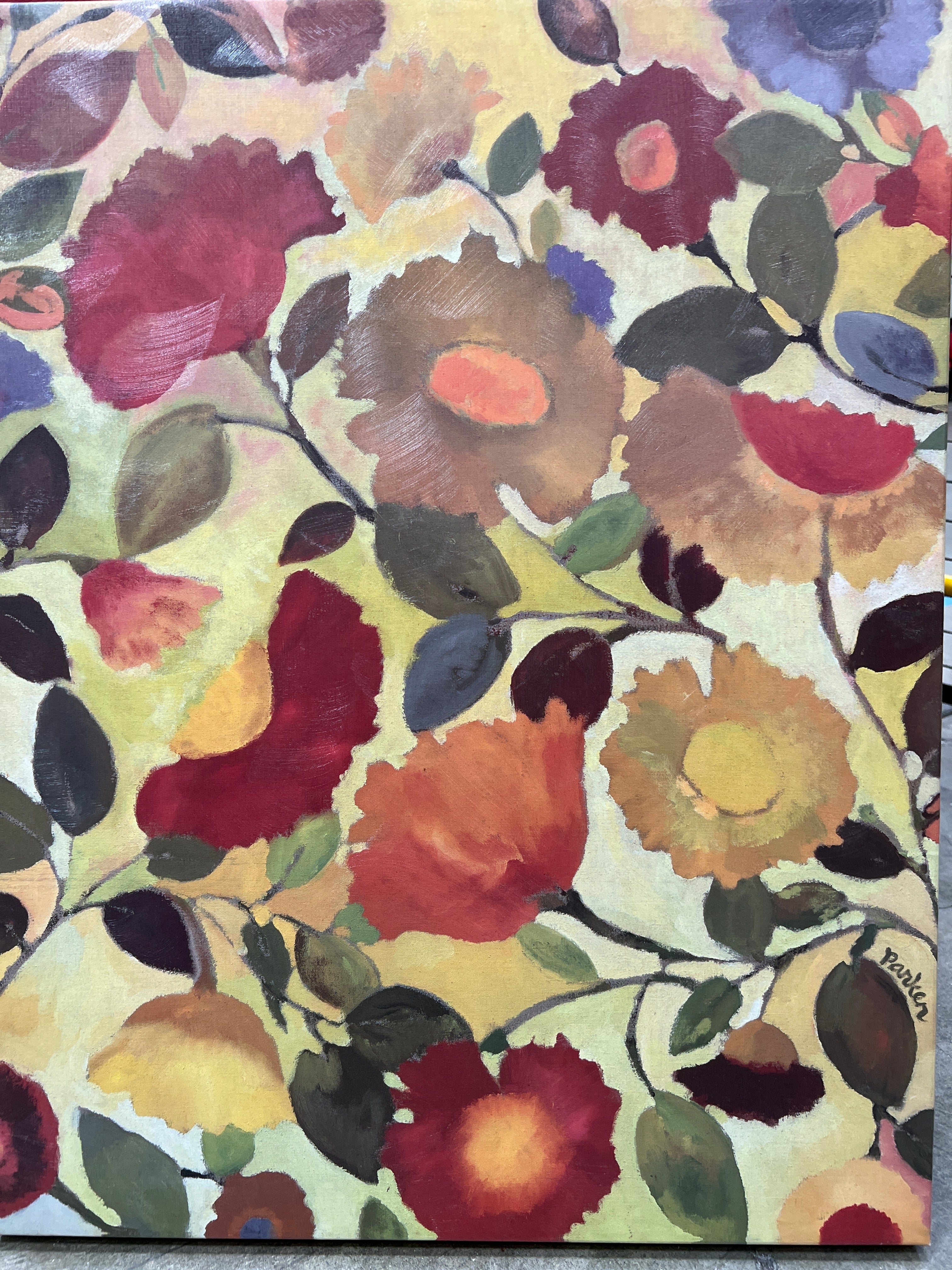 Vibrant Kim Parker Abstract Floral Canvas Wall Art