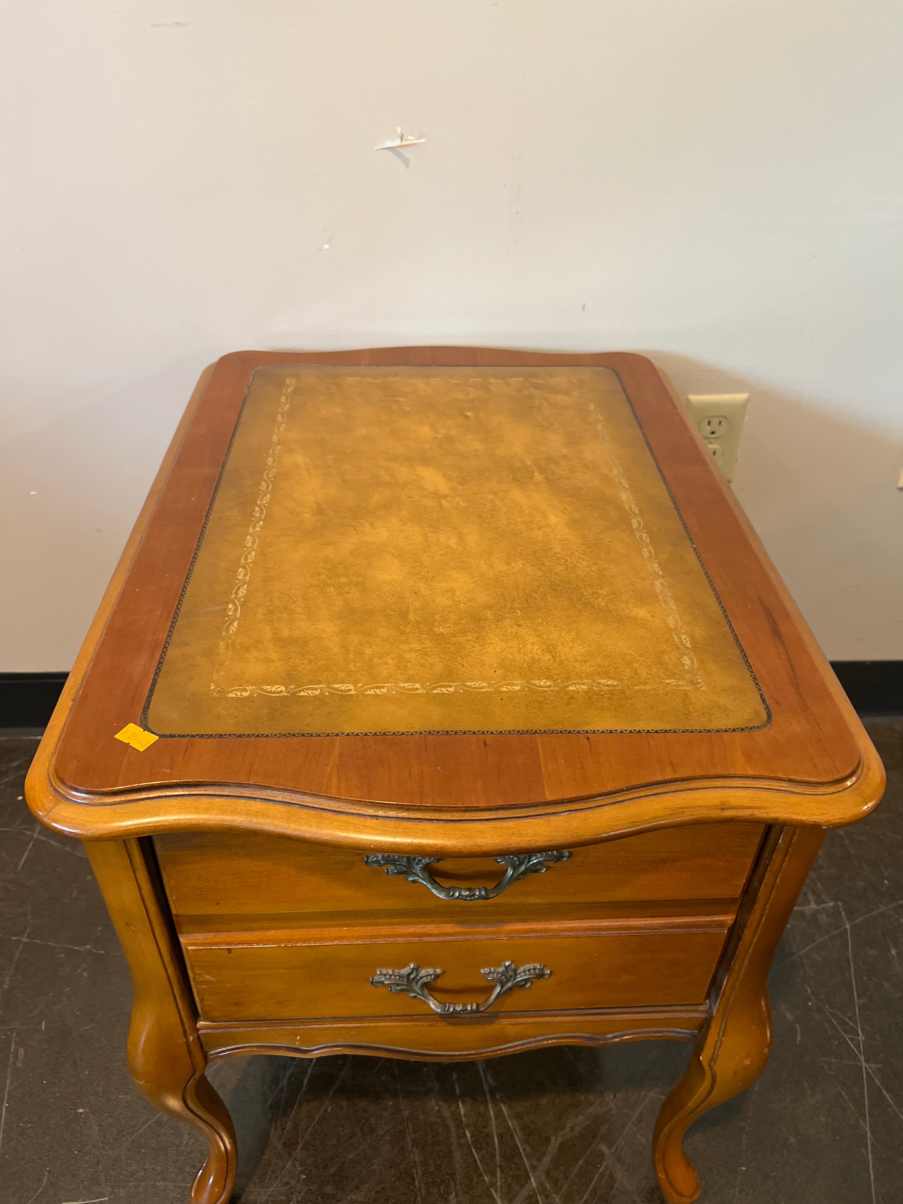French Provincial Two-Drawer Side Table