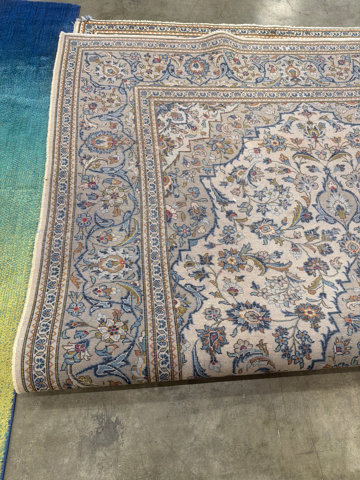 Hand-Knotted Persian Medallion Area Wool Rug — 6'6" x 9'10"