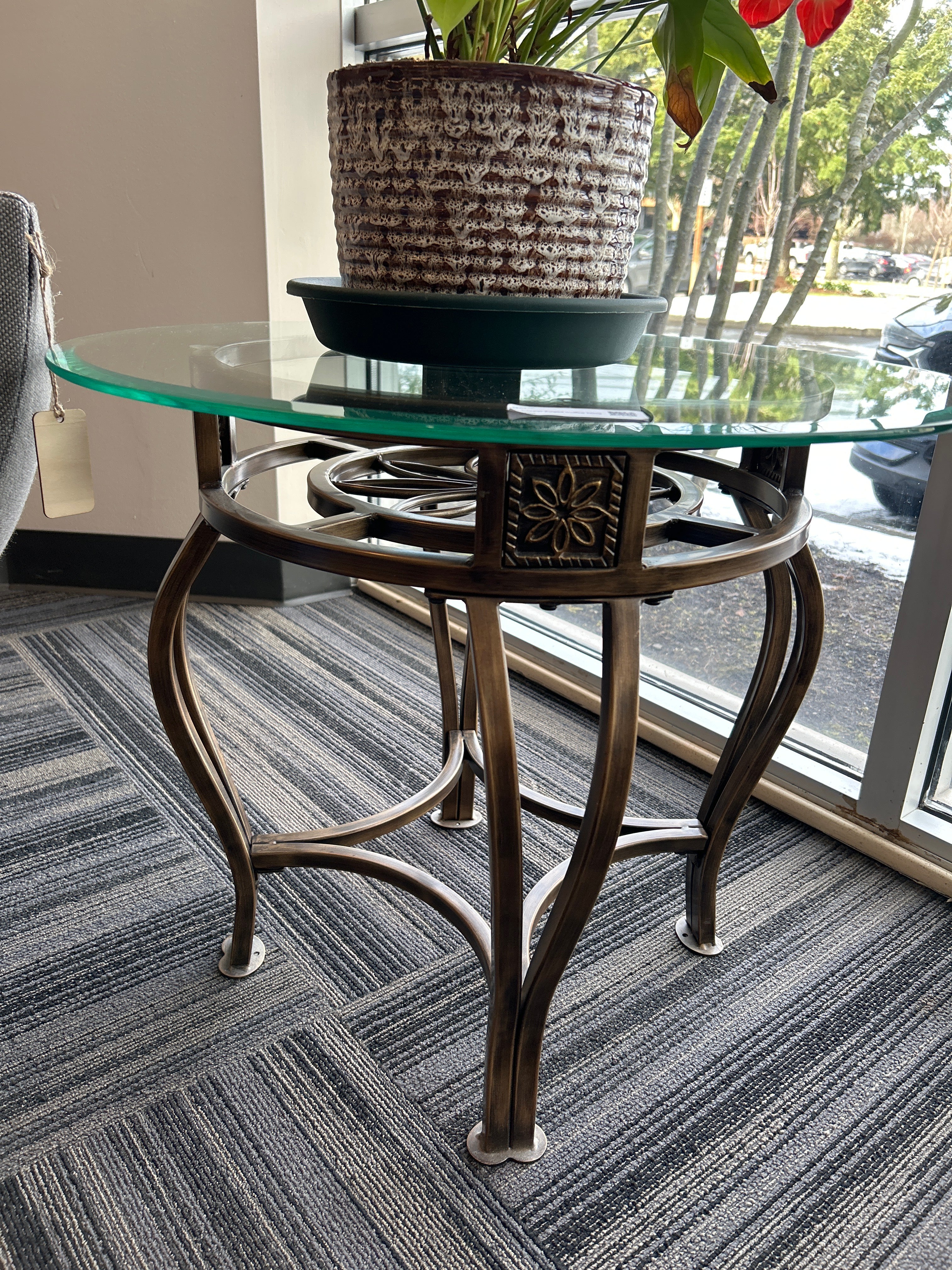 Copper-Edged Coffee Table