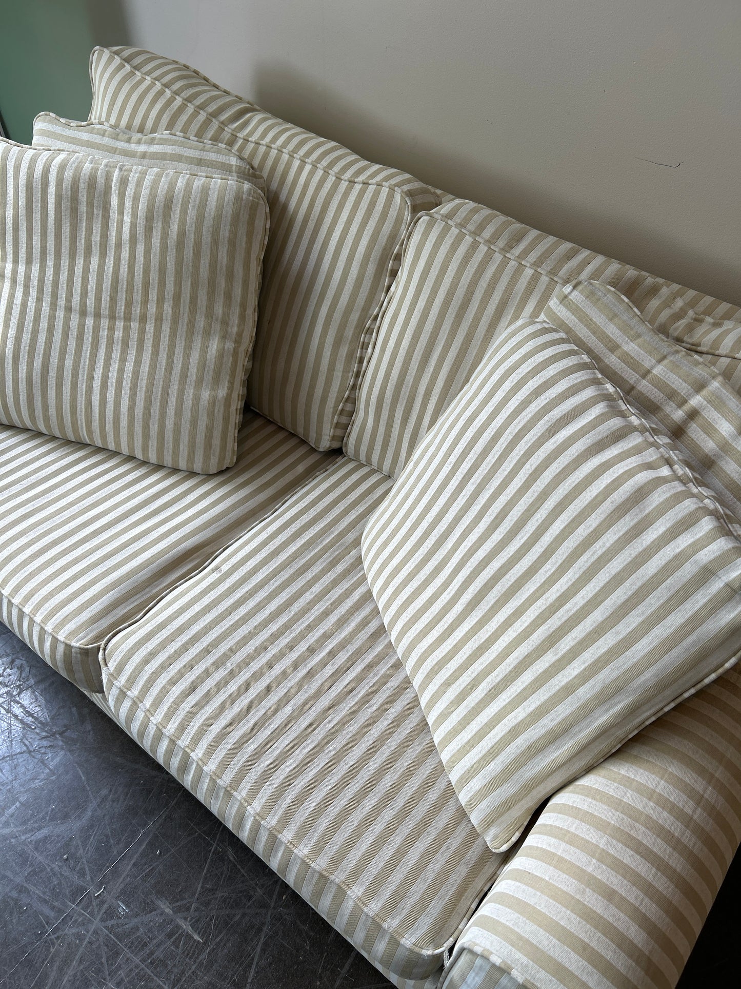 Bauhaus White Striped Love Seat
