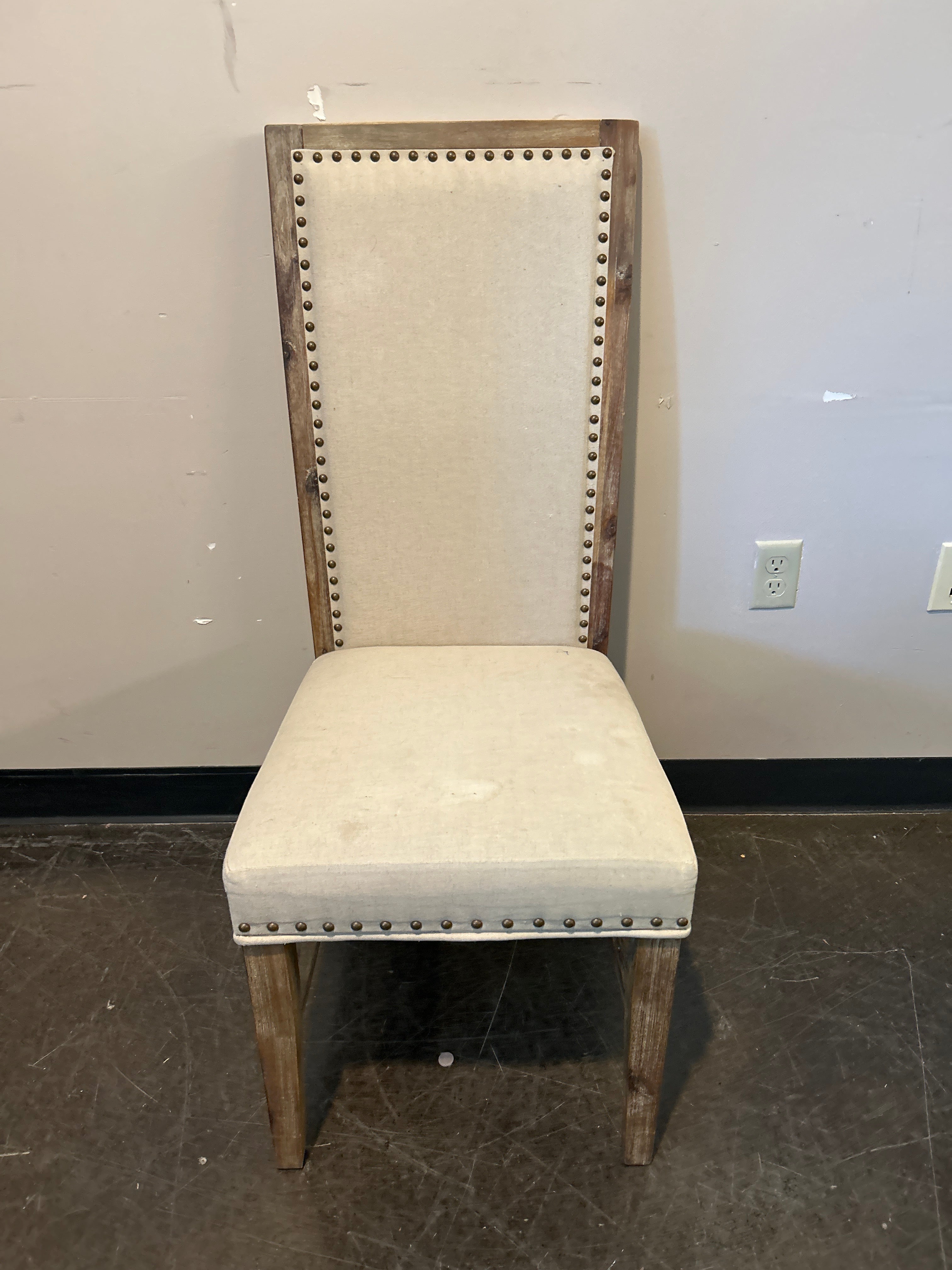 Cost Plus World Market Upholstered Dining Chairs – Neutral Linen Look