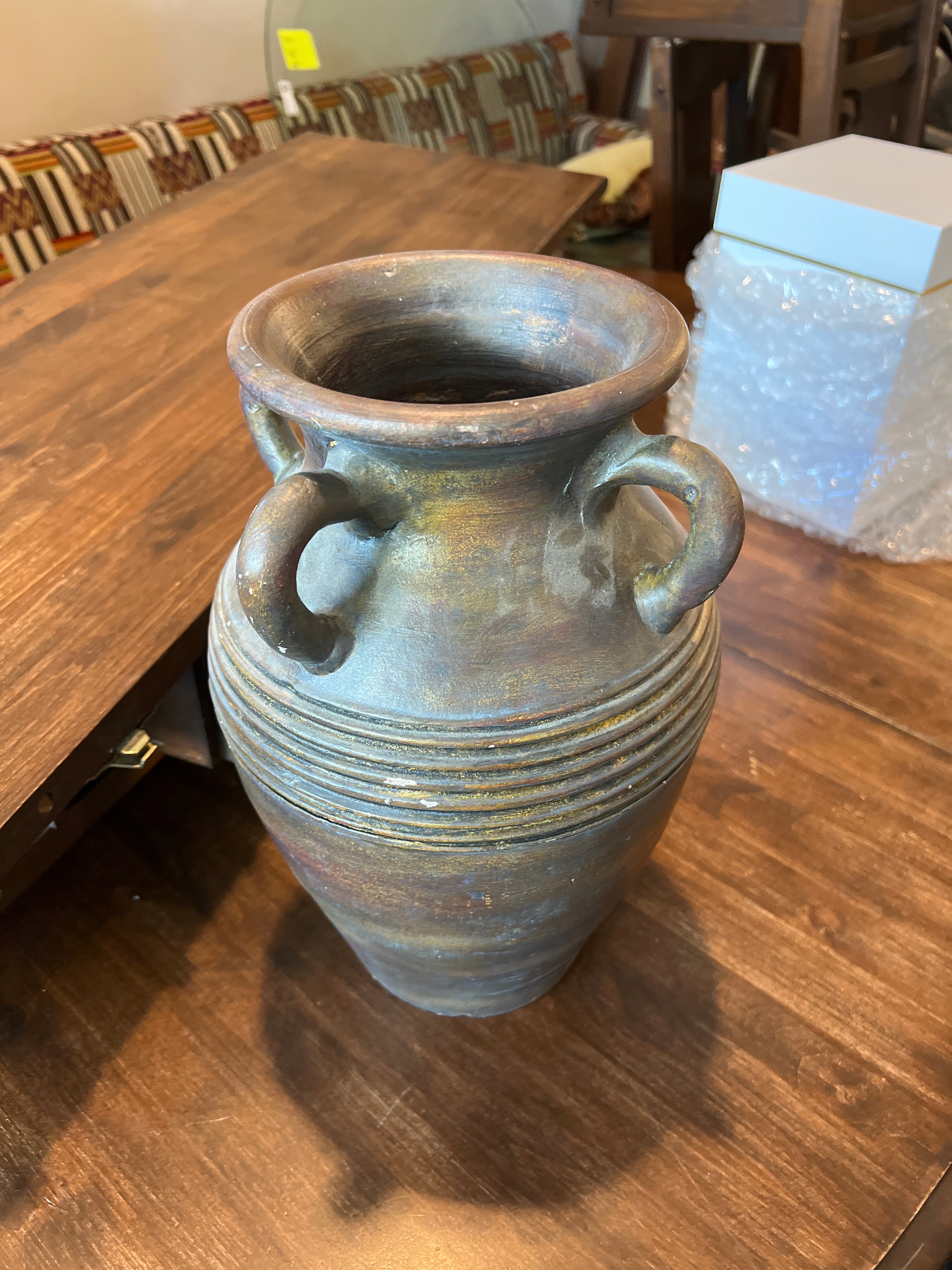 Pier 1 Handled Pottery Decorative Jar