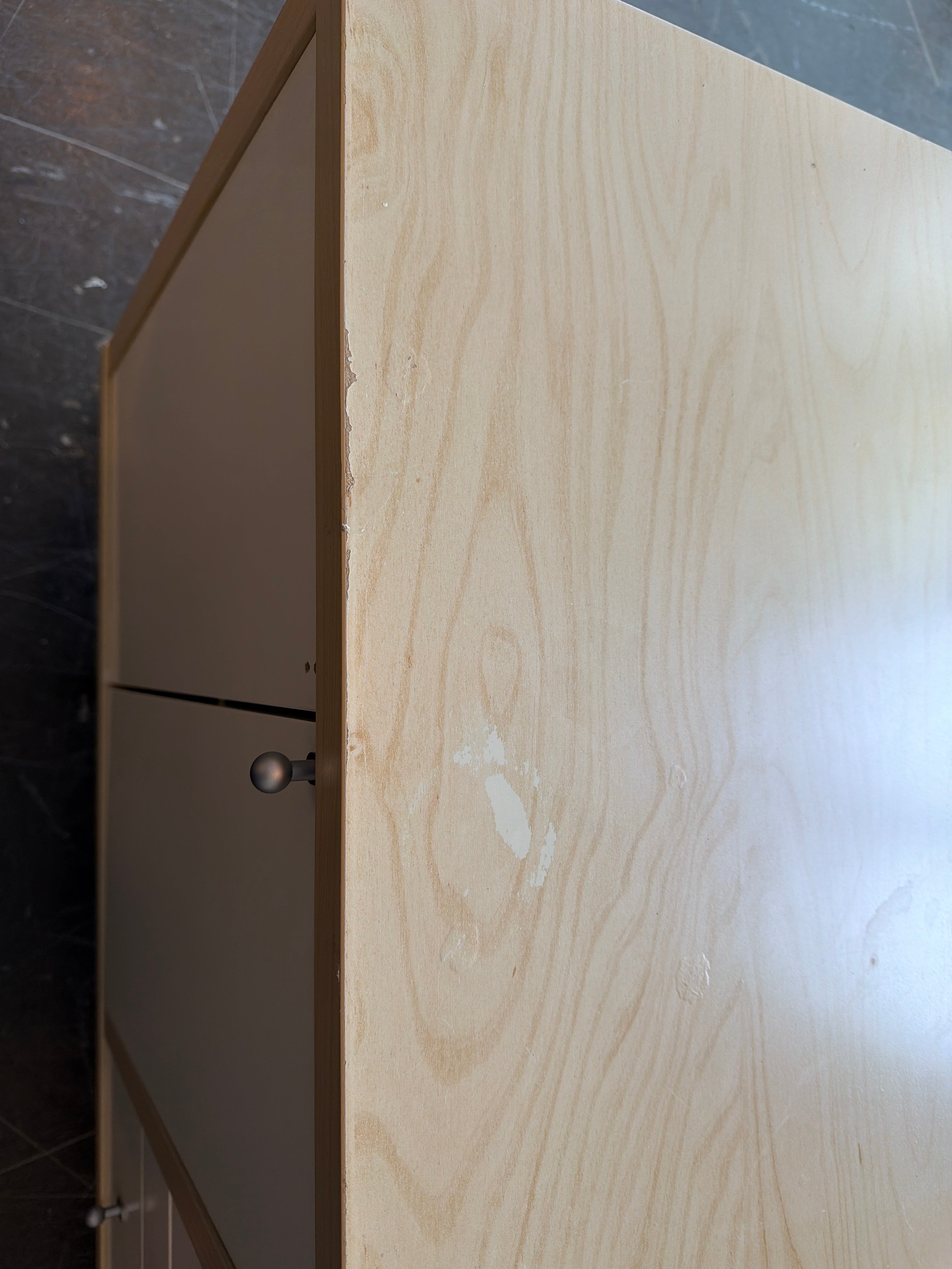 Light Wood and Cream Modern Storage Buffet