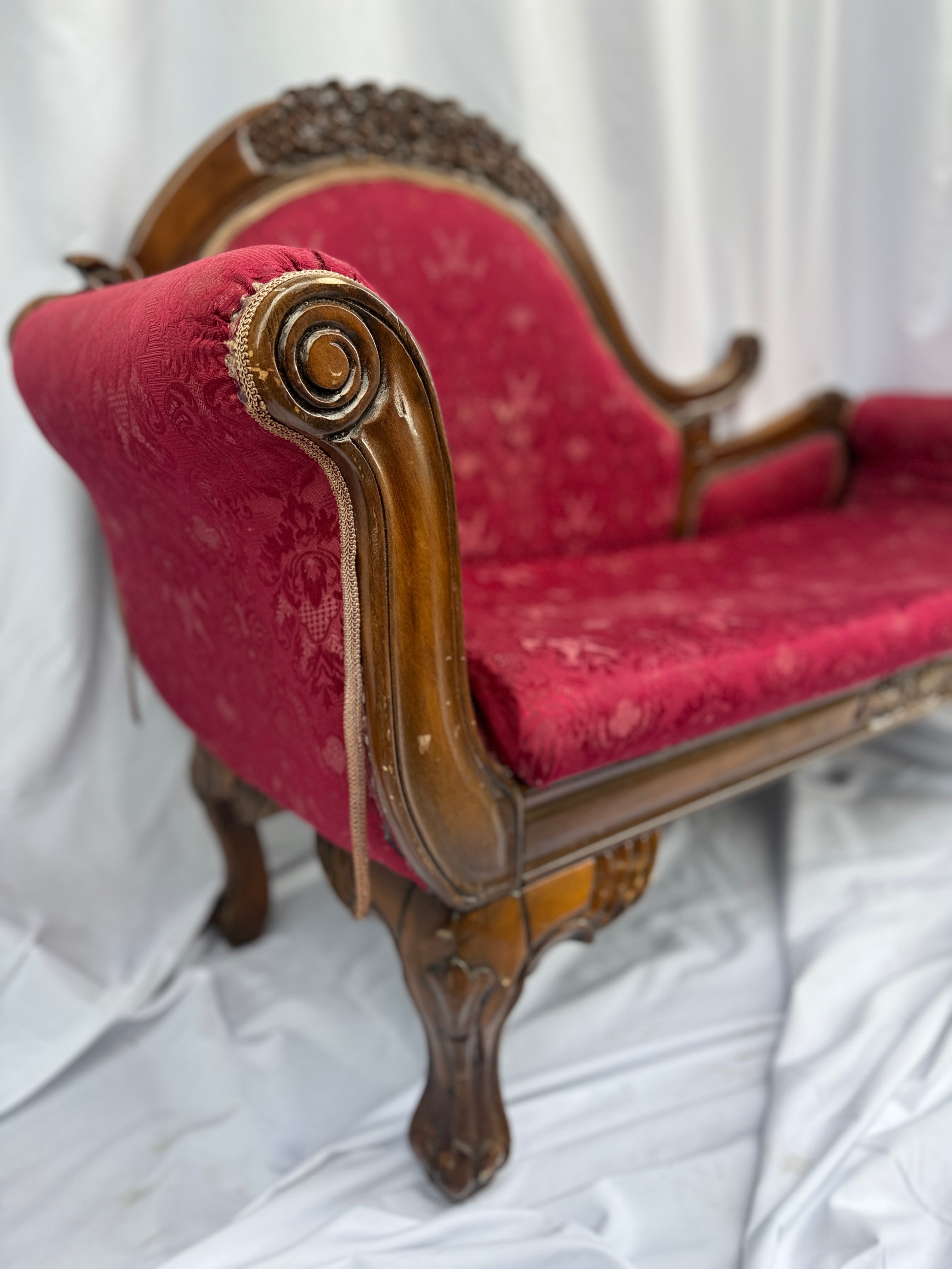 Red Chaise Lounge, Victorian Style