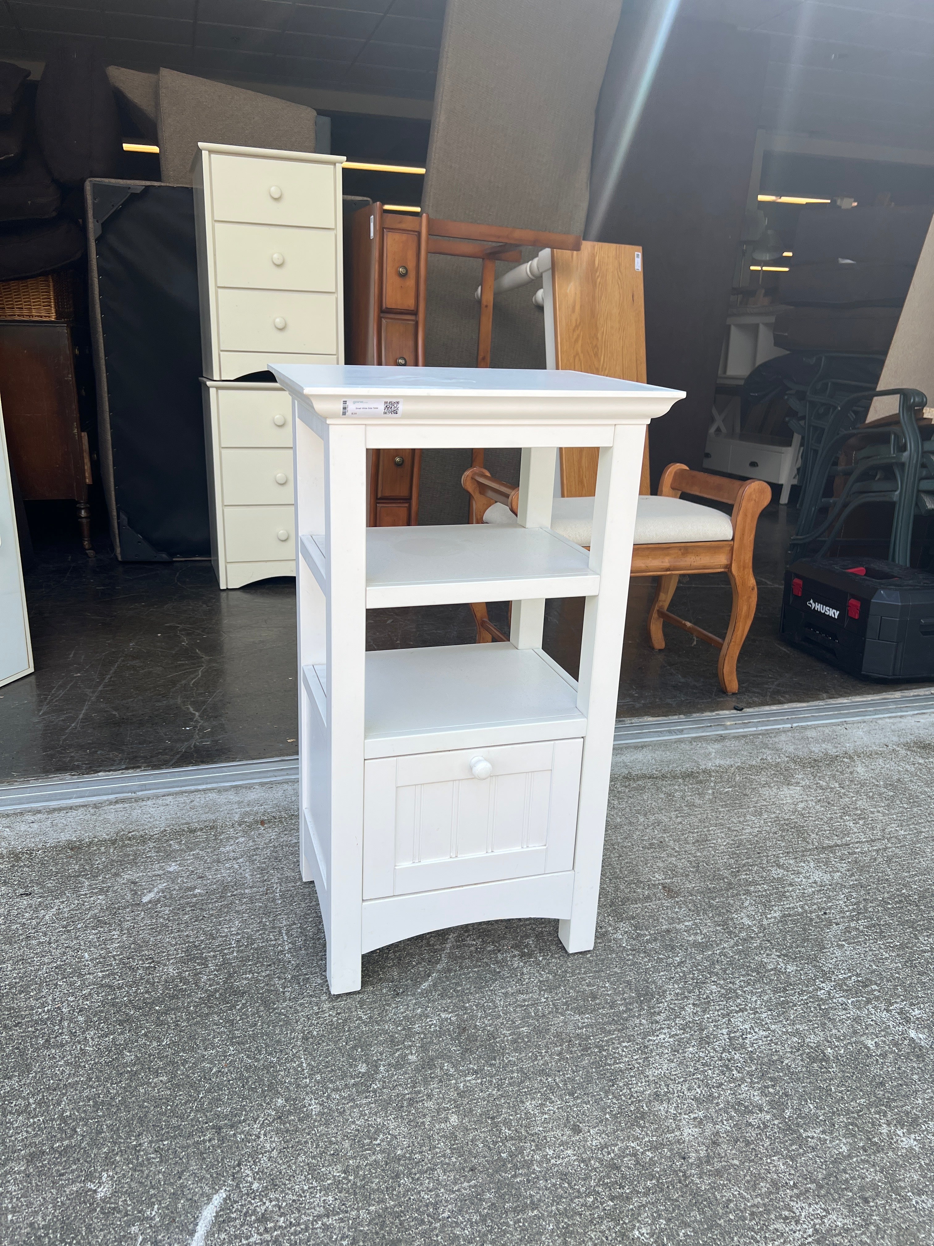 Small White Side Table