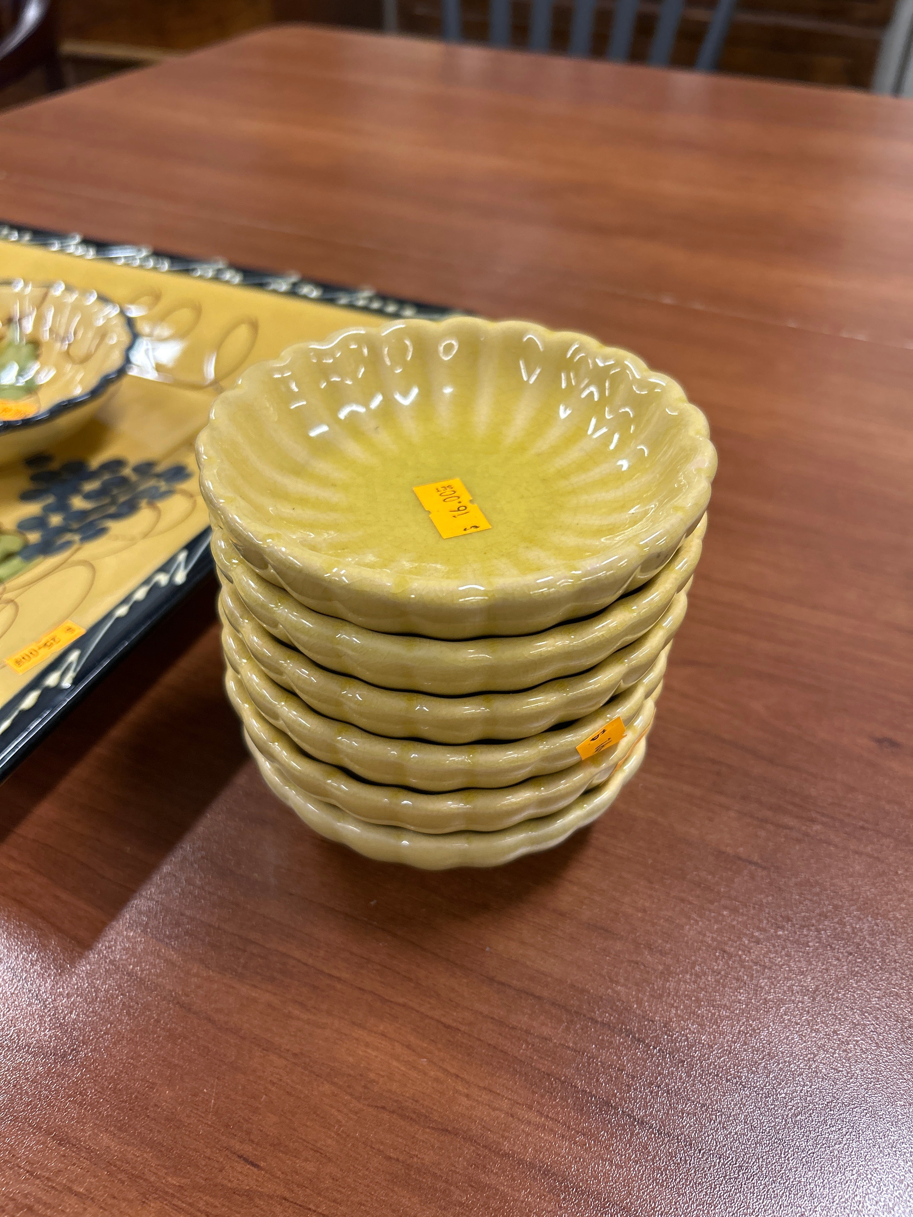 Yellow Coasters / Dessert Plates