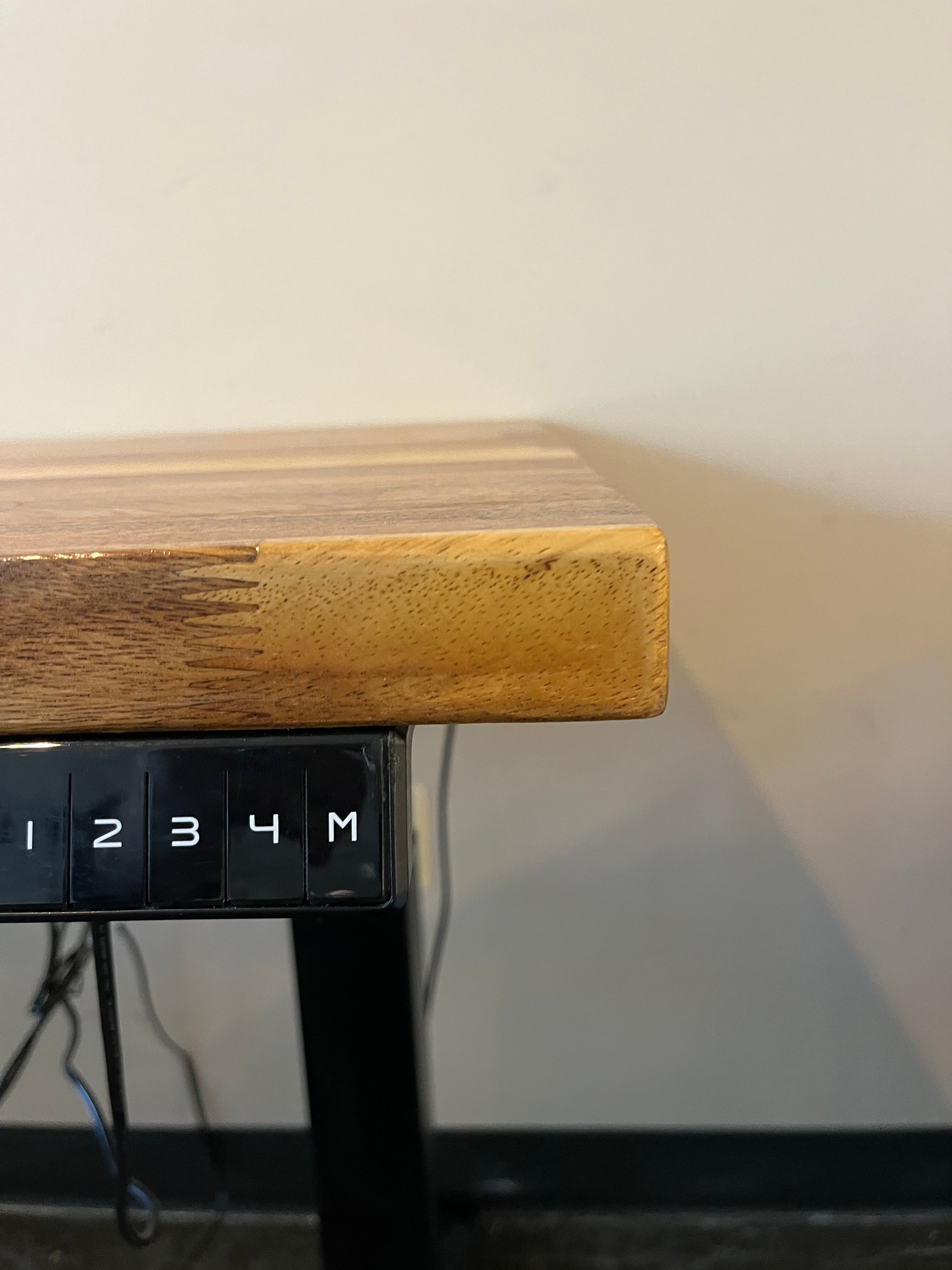 Autonomous Electric Adjustable Standing Desk with Butcher Block Style Top - 59” x 29.5” Workspace