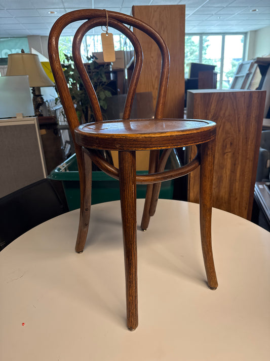 Vintage Wooden Chair with Unique Backrest