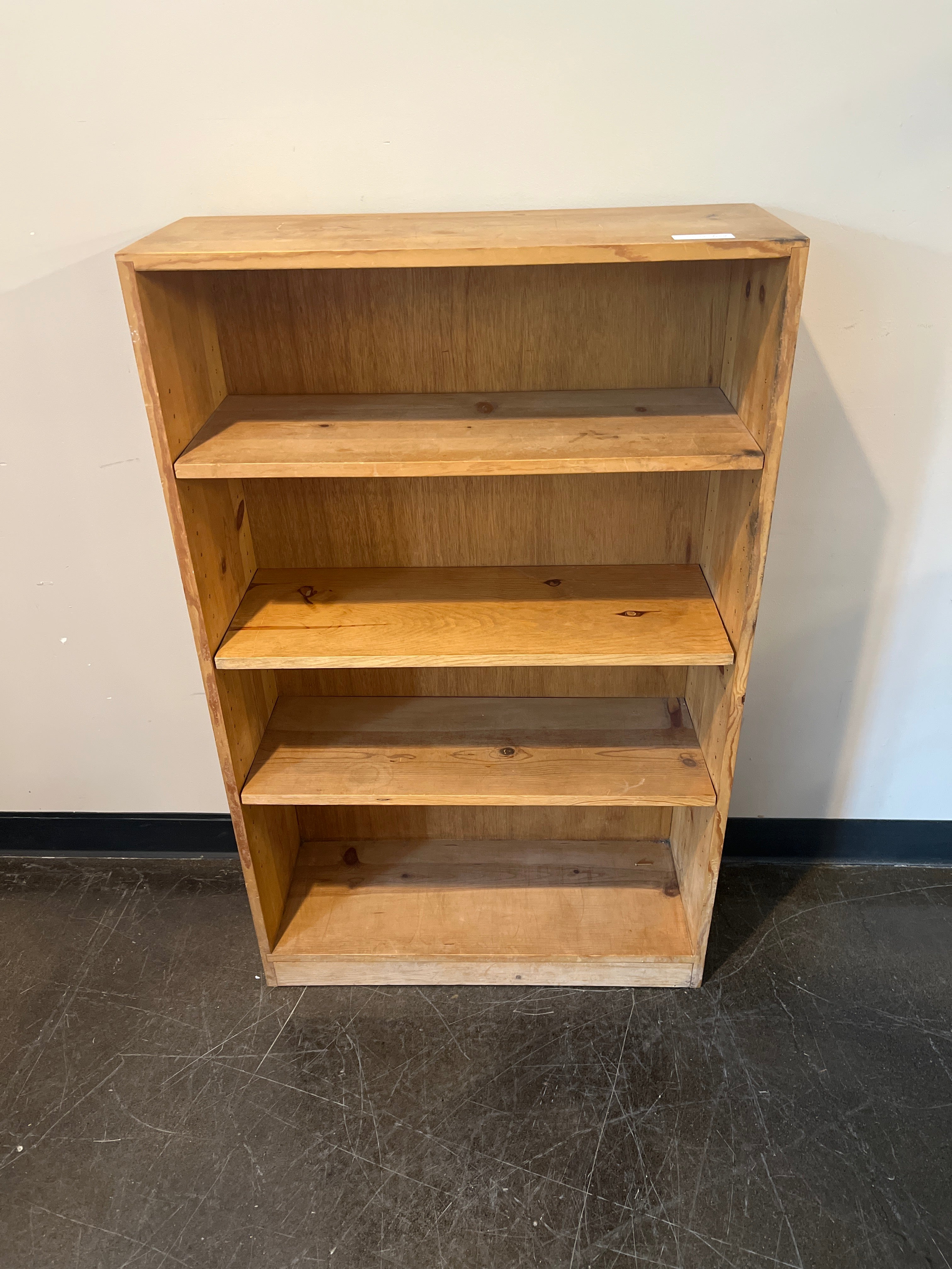 Solid Wood 4-Shelf Bookcase